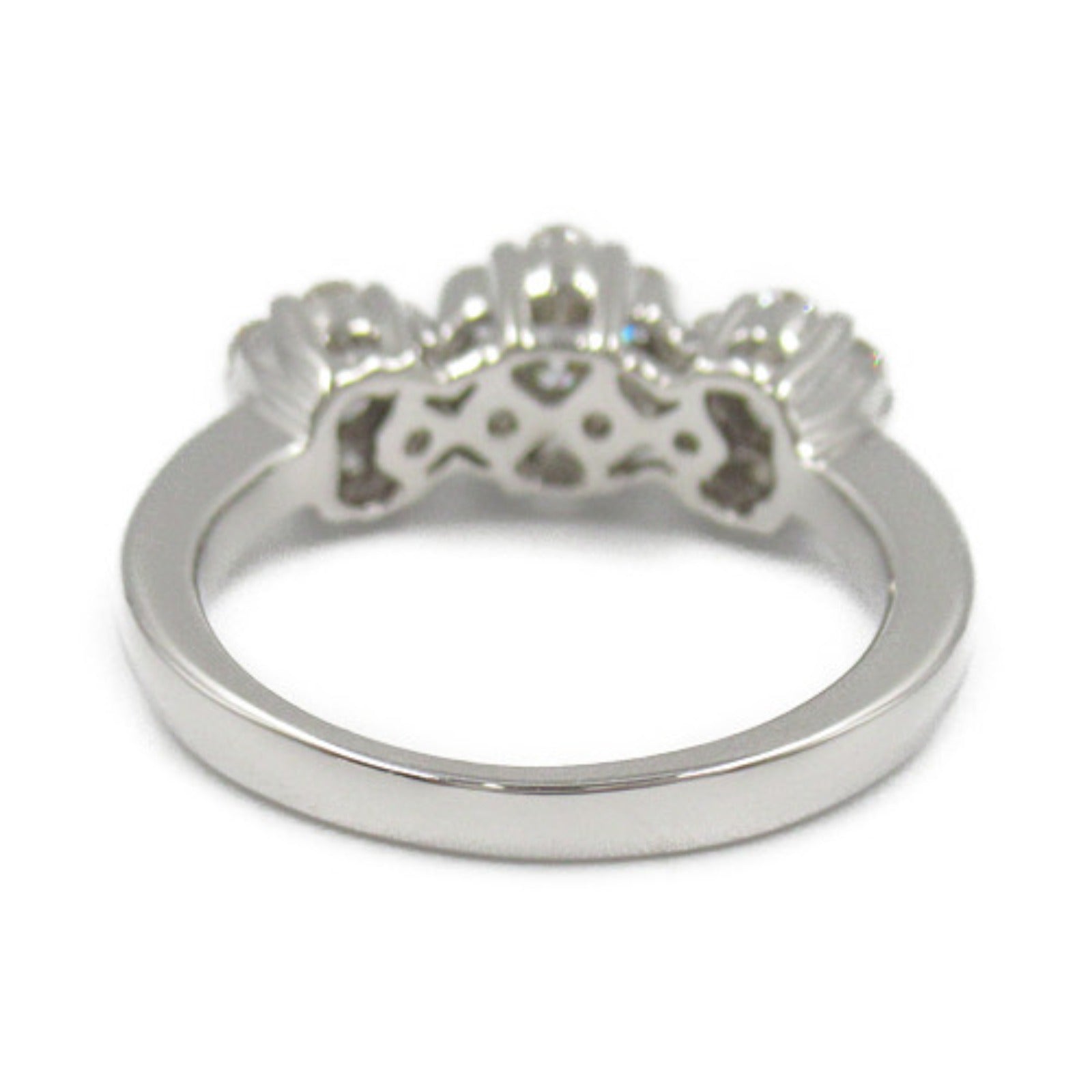 K18WG White Gold Diamond Ring Jewelry