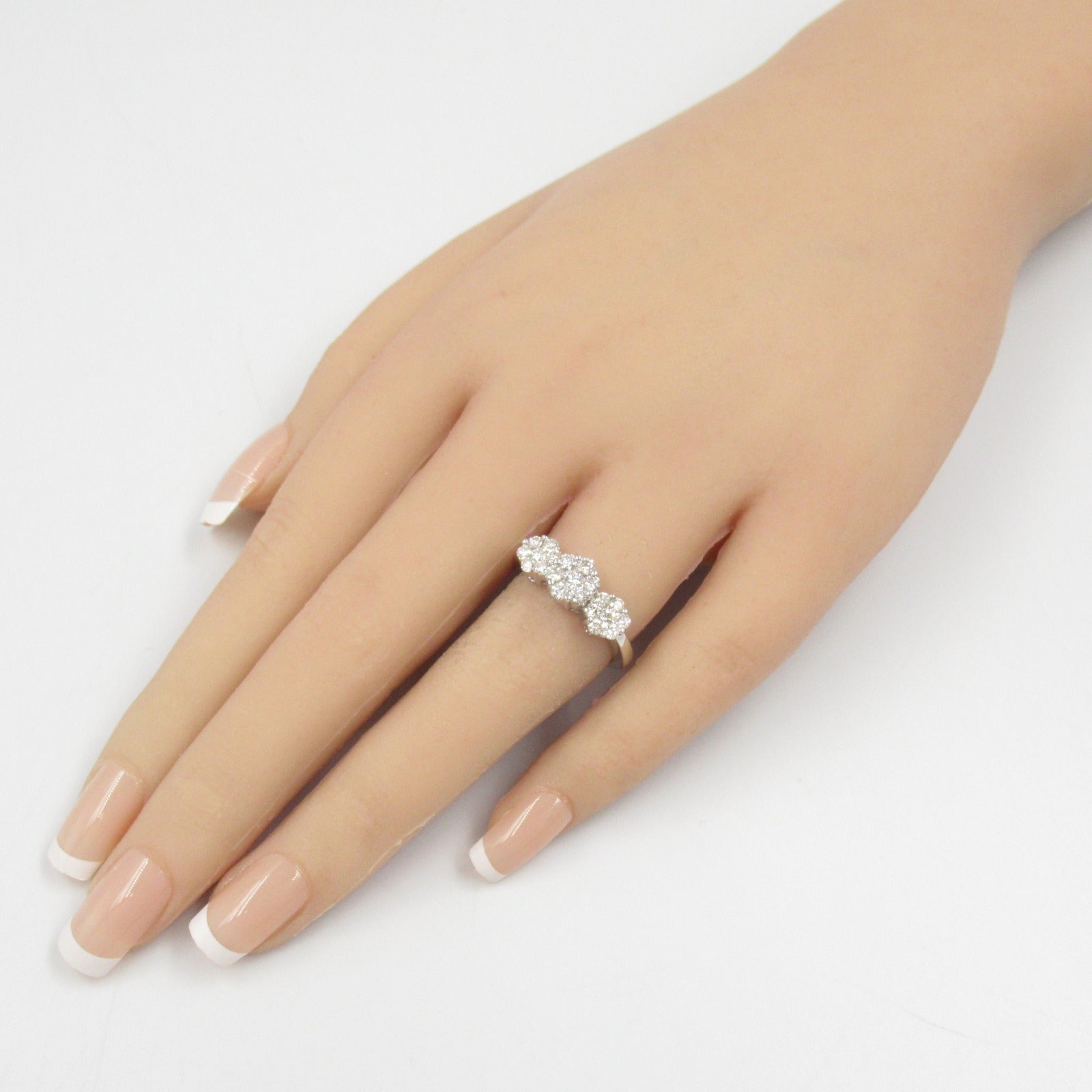 K18WG White Gold Diamond Ring Jewelry