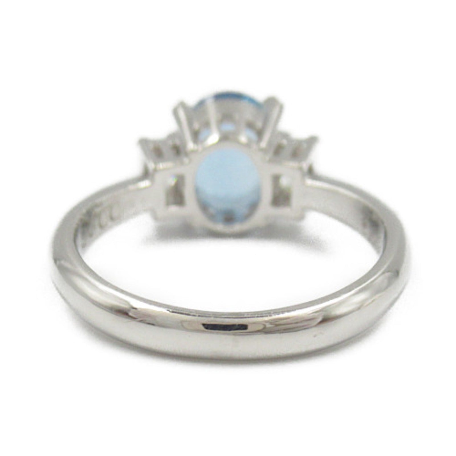 Aquamarine Diamond Ring Pt900 Platinum