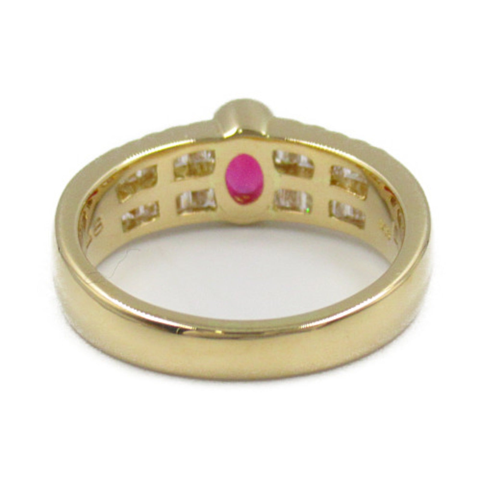 K18 Yellow Gold Ruby Diamond Ring