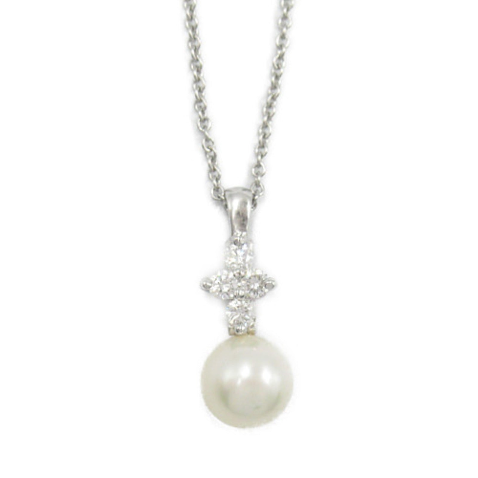 Tiffany & Co Pearl Necklace Pt950 Platinum Diamond