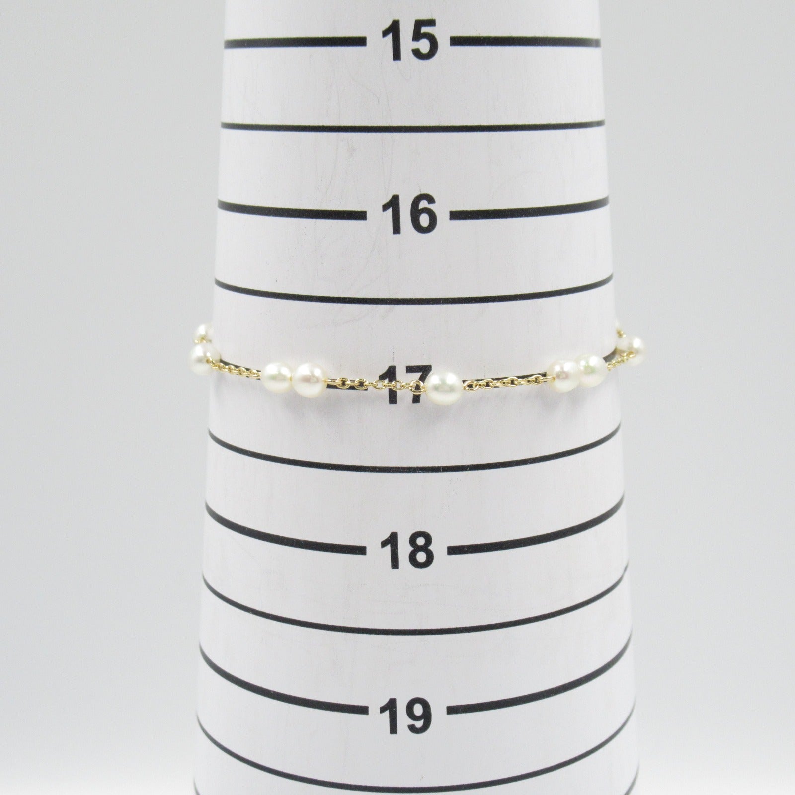 Tasaki Pearl Station Bracelet K18 Yellow Gold