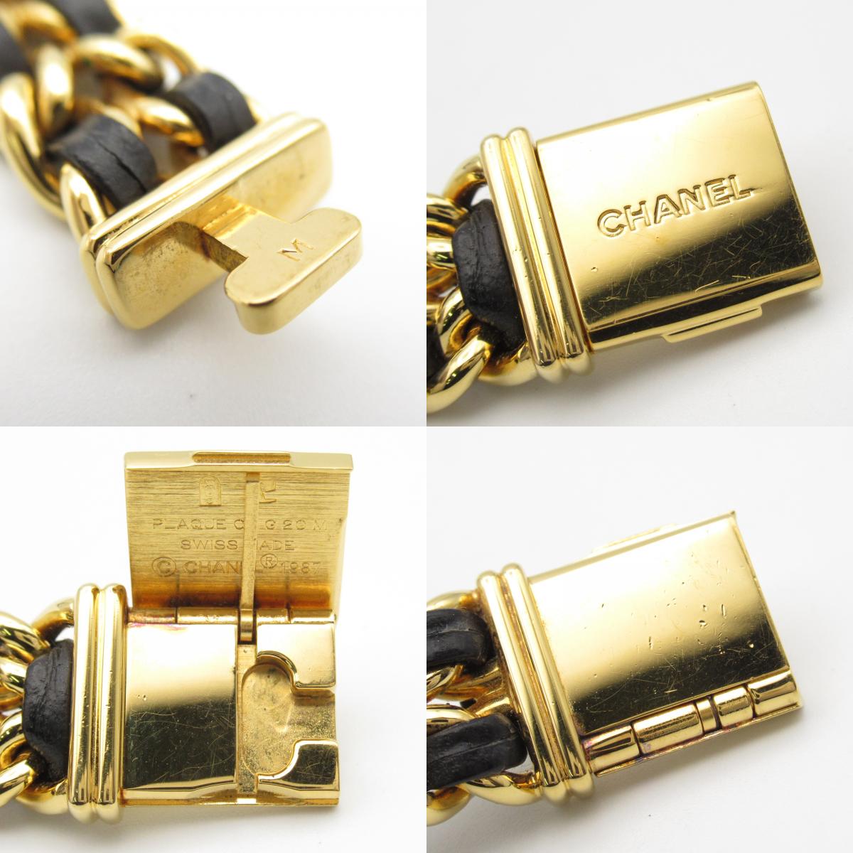 Chanel Premiere M Watch Gold Plated Leather