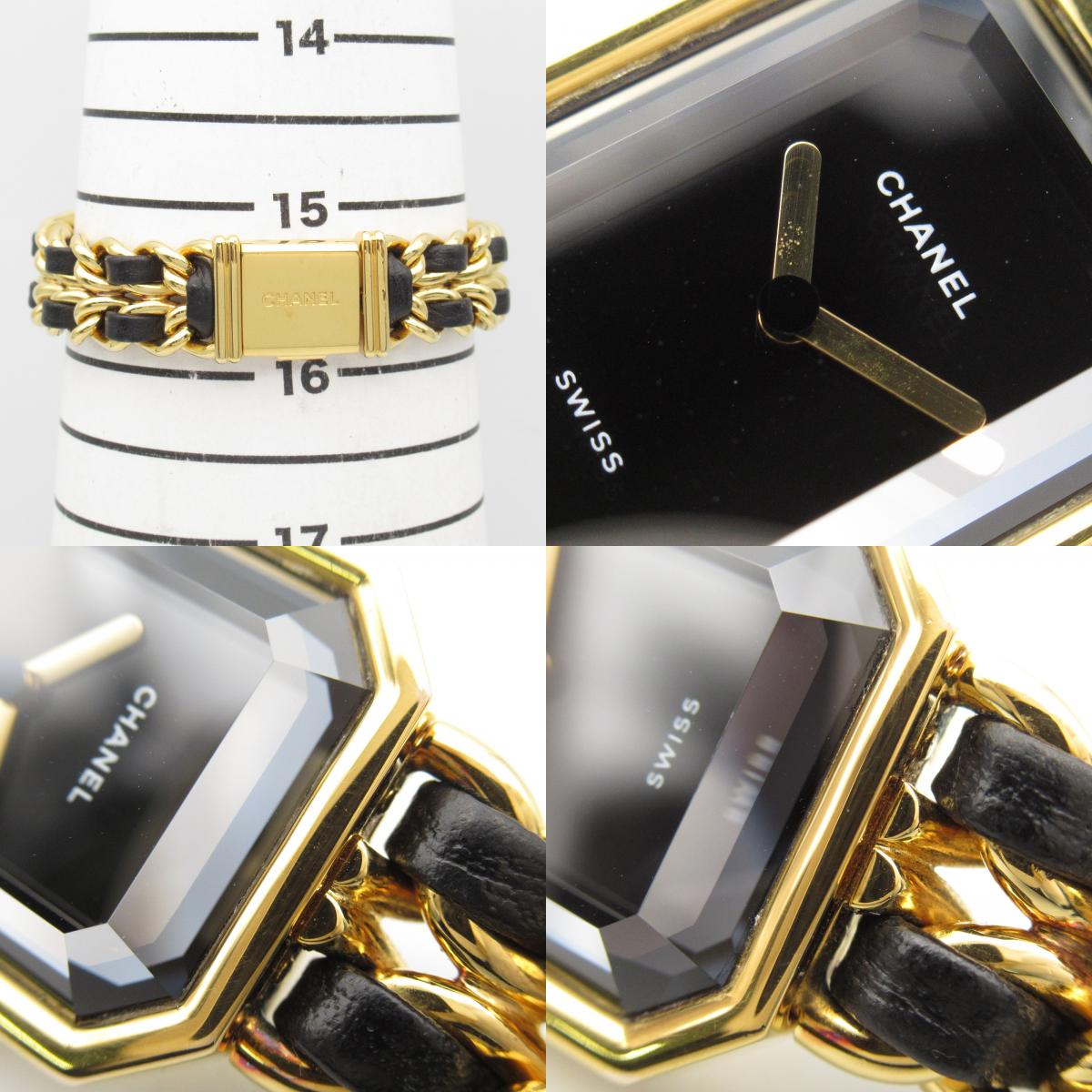 Chanel Premiere M Watch Gold Plated Leather