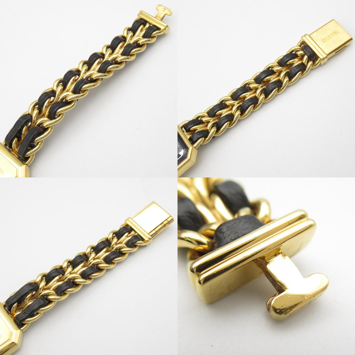 Chanel Premiere L Watch Gold Plated Leather H0001