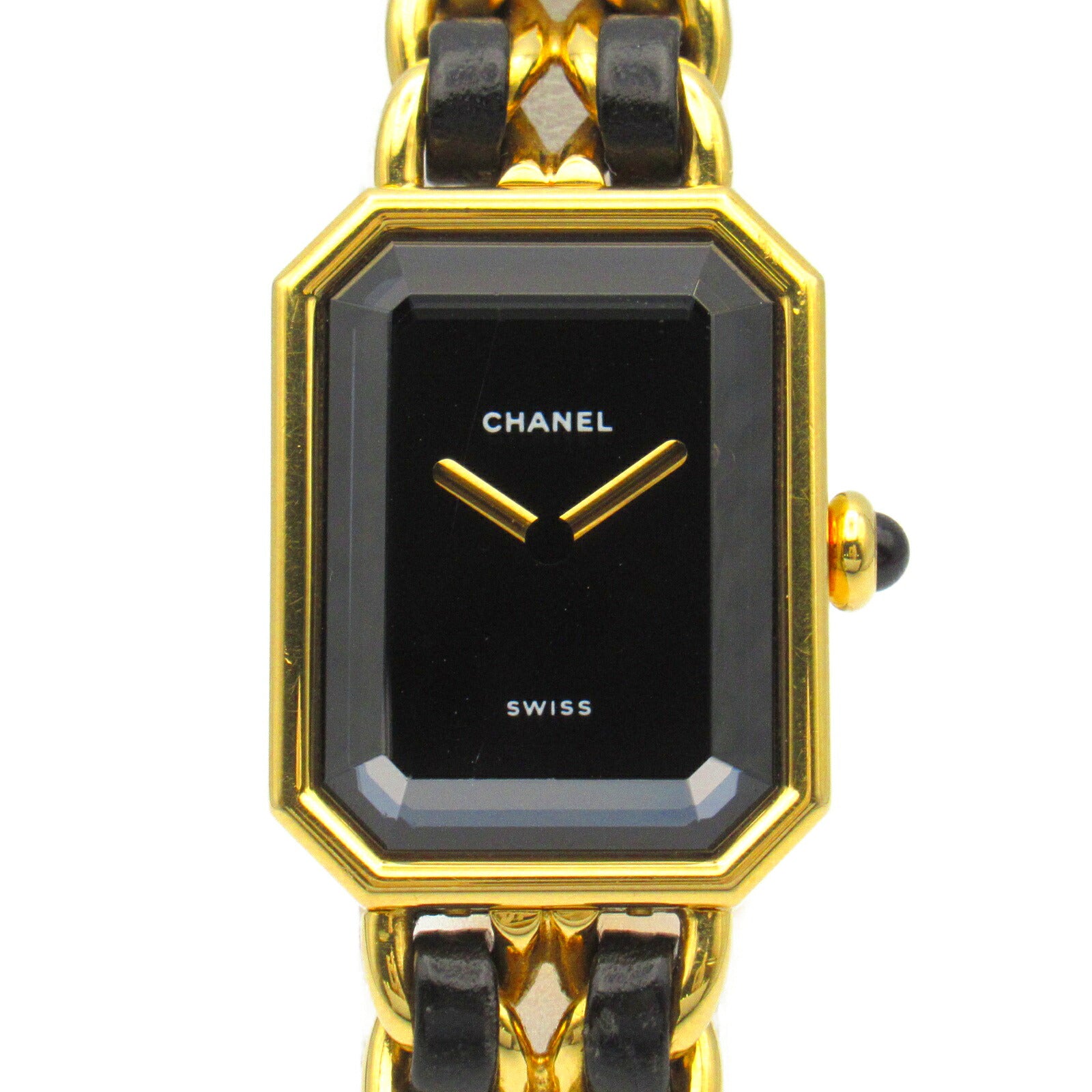 Chanel Premiere L Watch Gold Plated Leather H0001