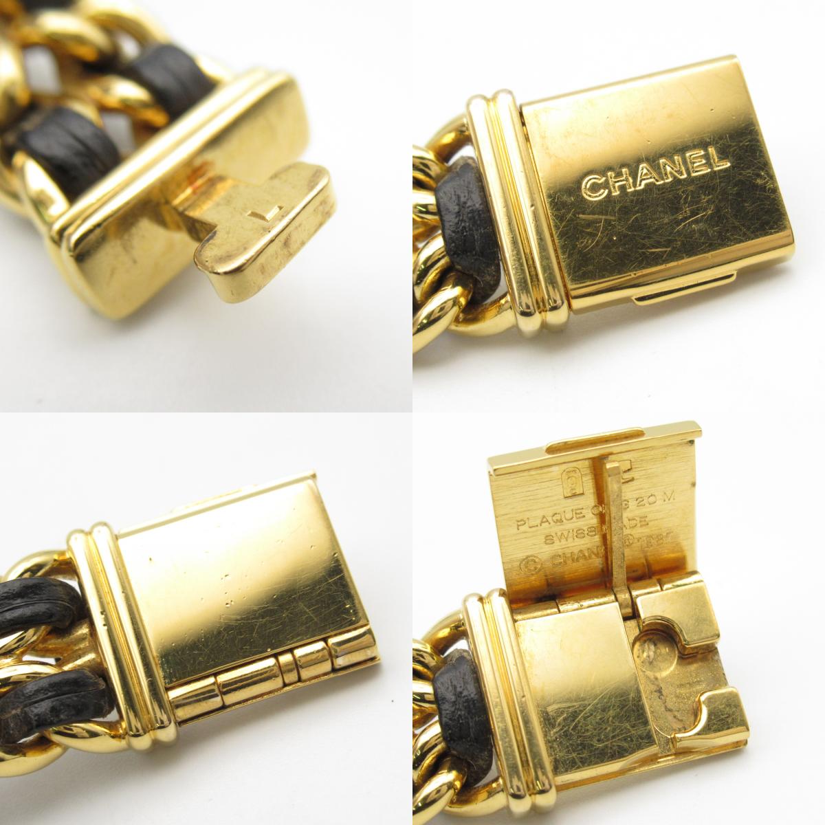 Chanel Premiere L Watch Gold Plated Leather H0001