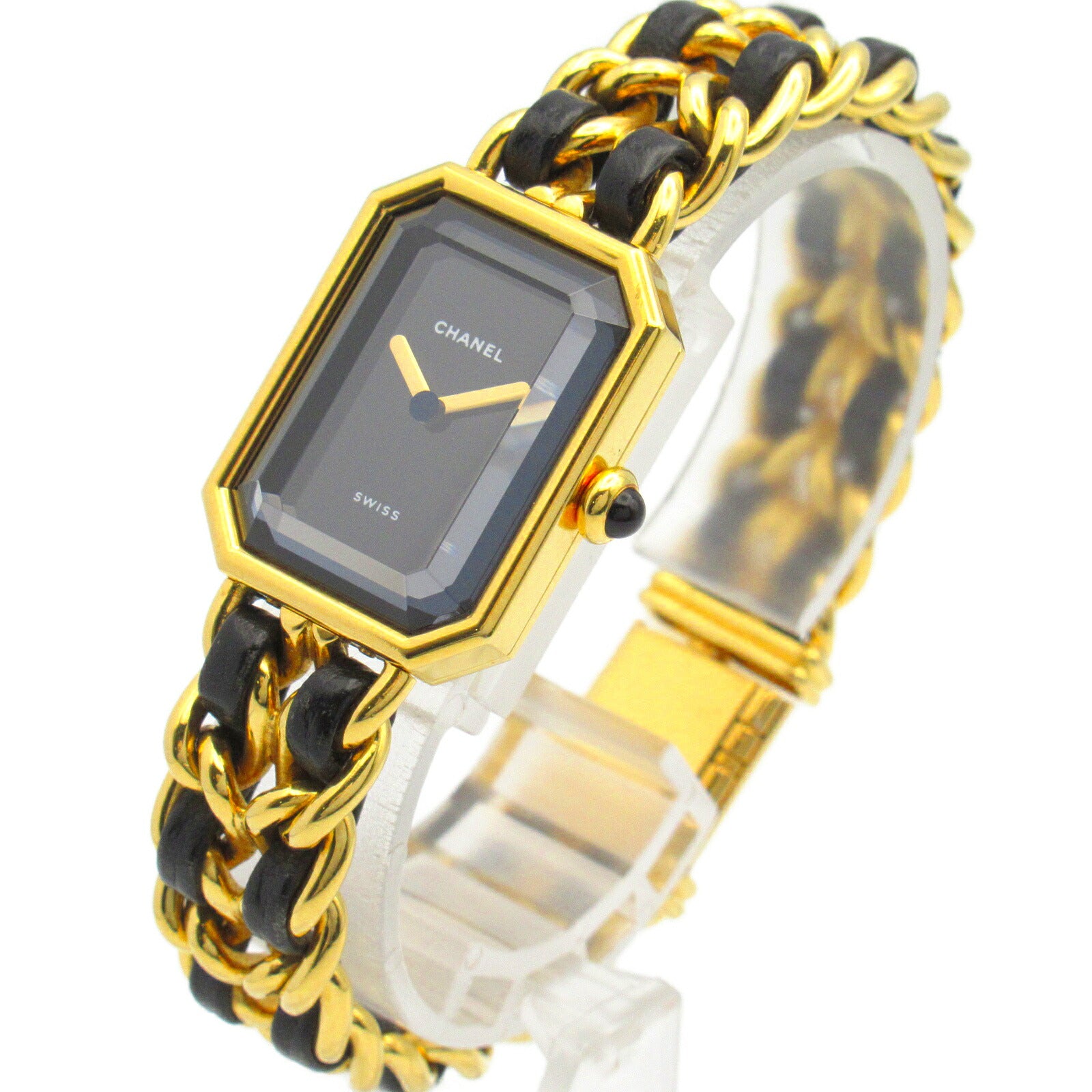 Chanel Premiere L Watch Gold Plated Leather H0001