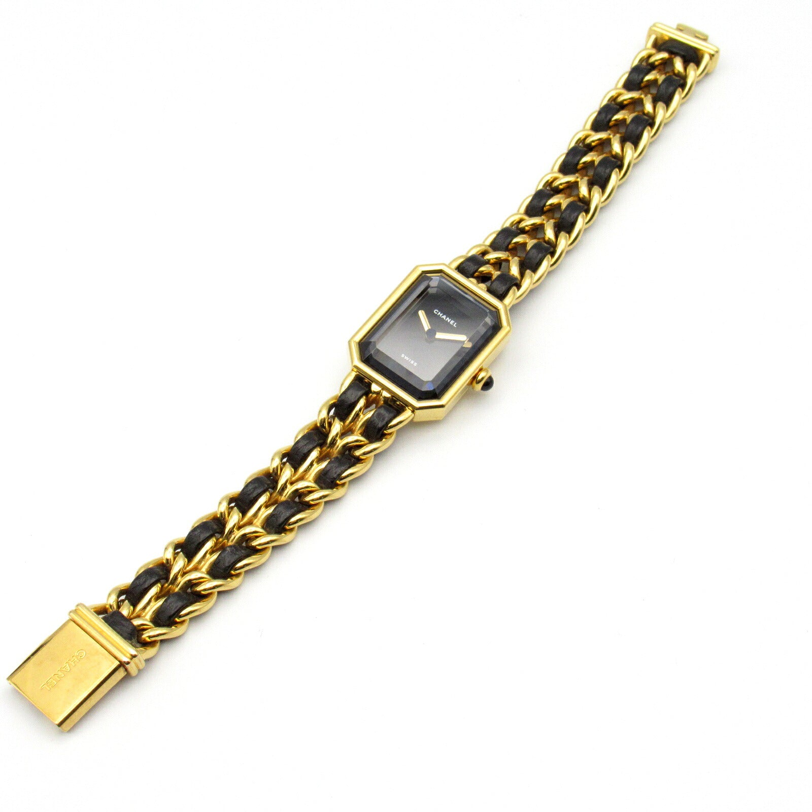 Chanel Premiere L Watch Gold Plated Leather H0001