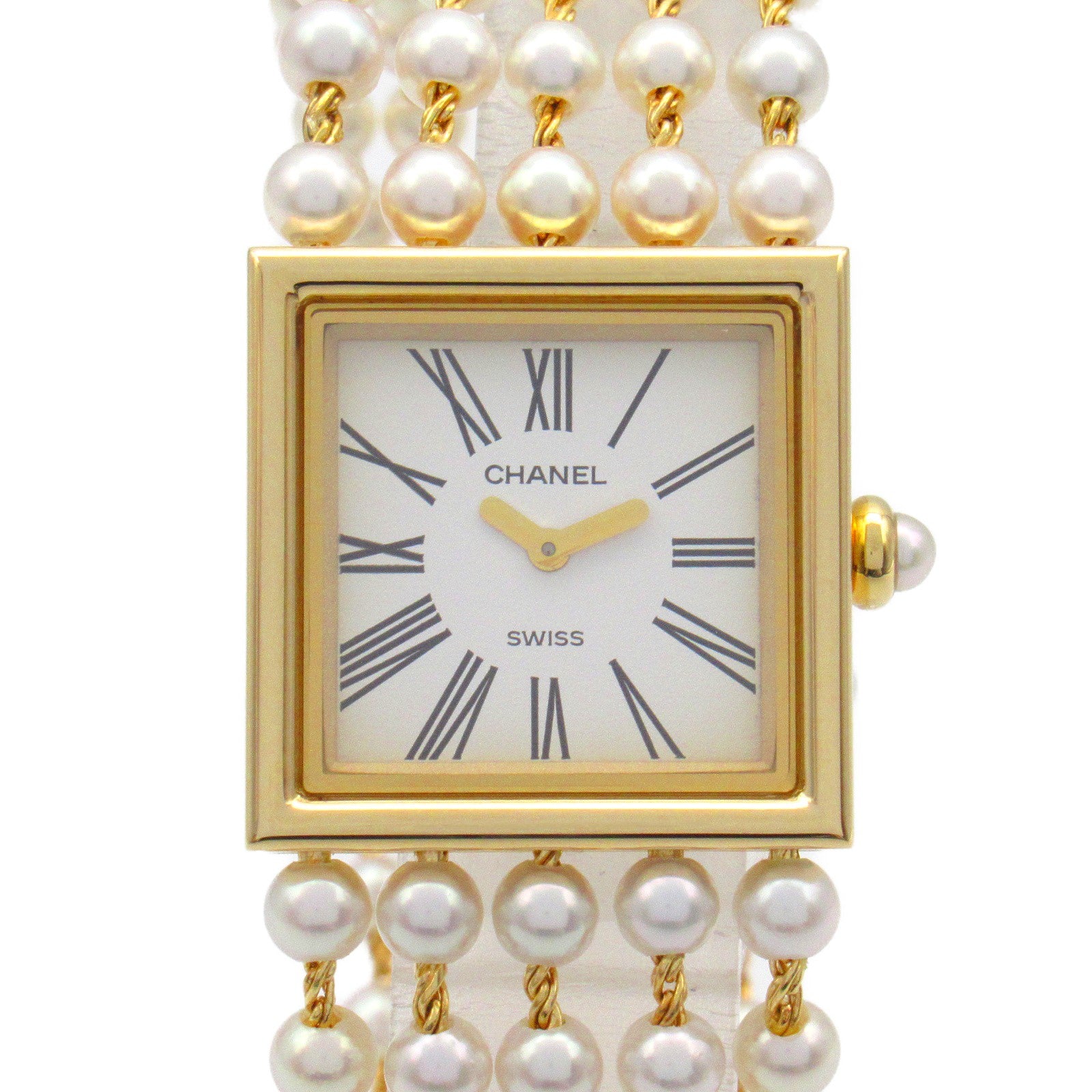 Chanel Mademoiselle Pearl Bracelet Watch H0007