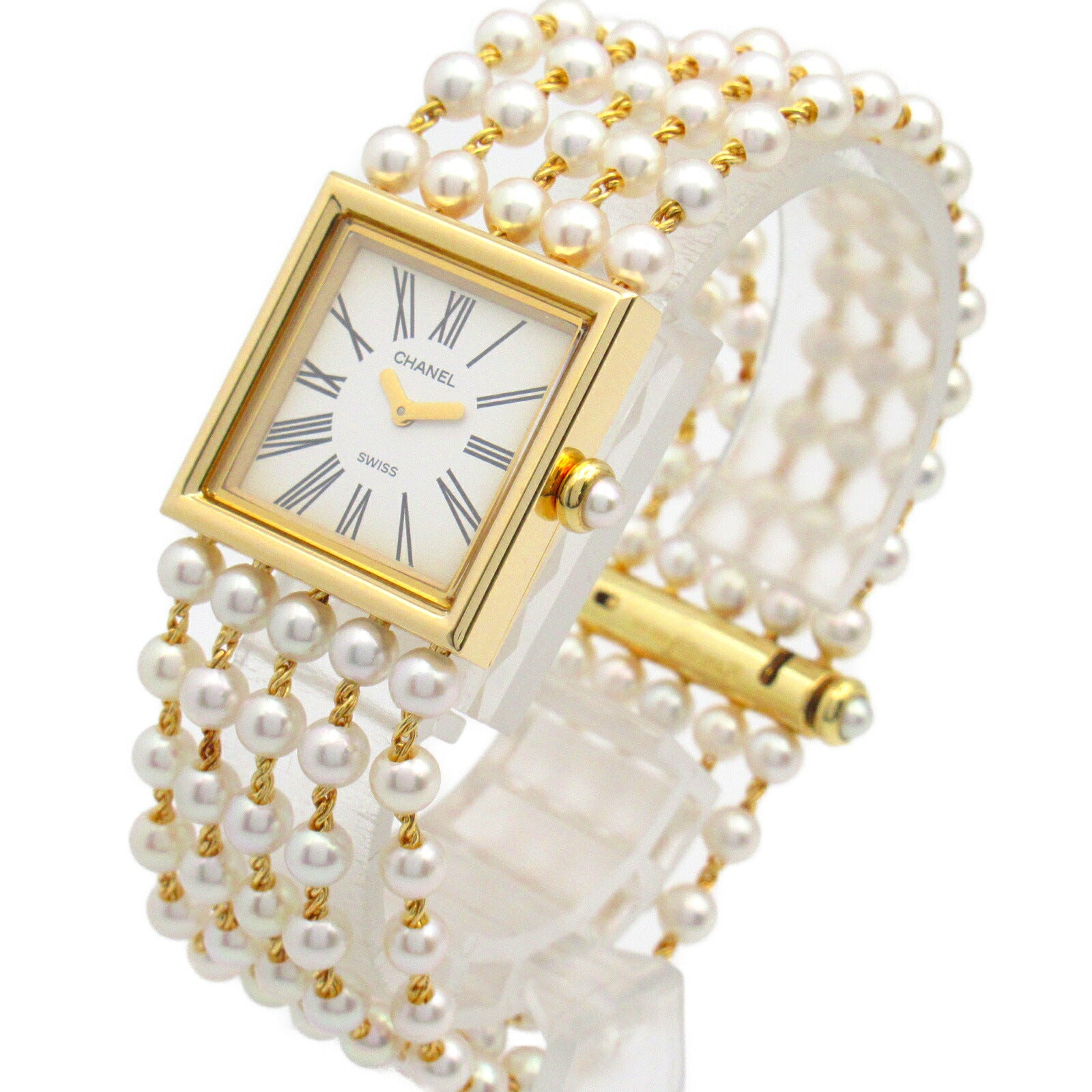 Chanel Mademoiselle Pearl Bracelet Watch H0007