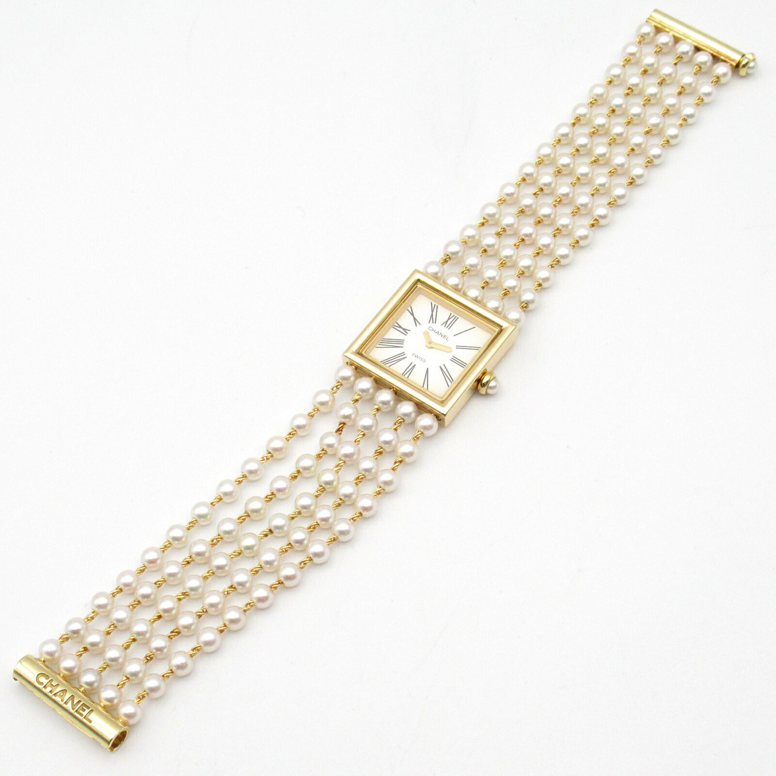 Chanel Mademoiselle Pearl Bracelet Watch H0007