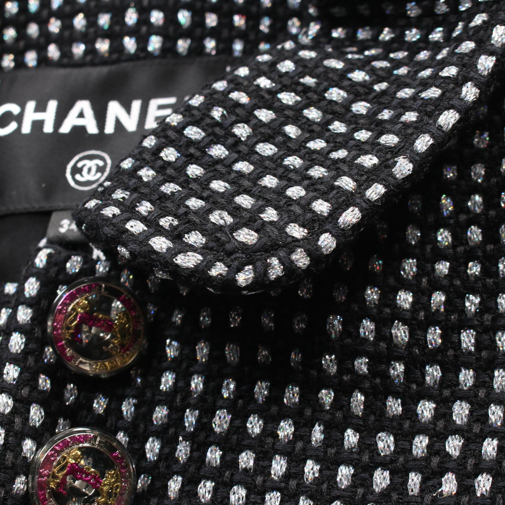 Chanel Silk Fabric Lion Button Outerwear