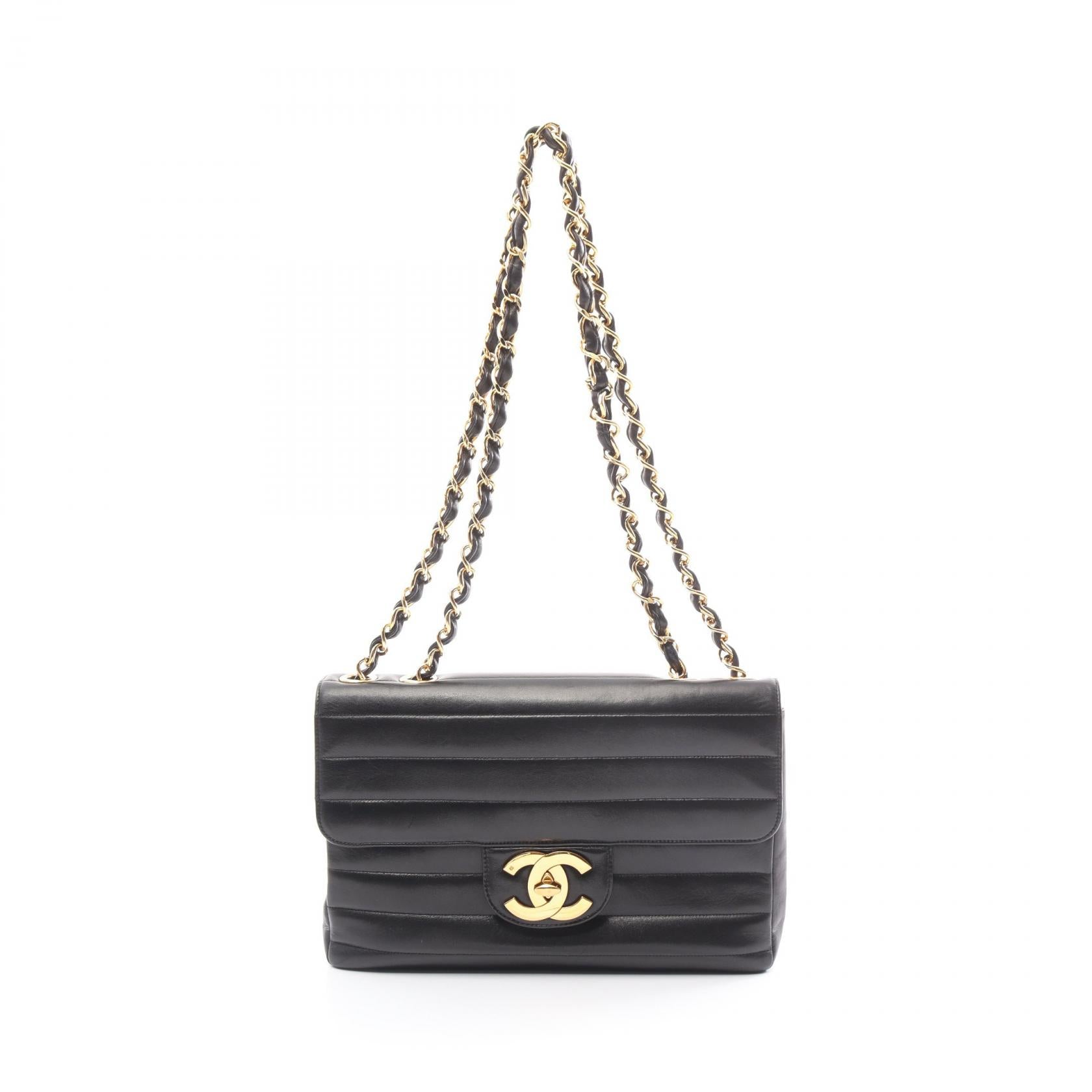 Chanel Mademoiselle Lambskin Shoulder Bag Black