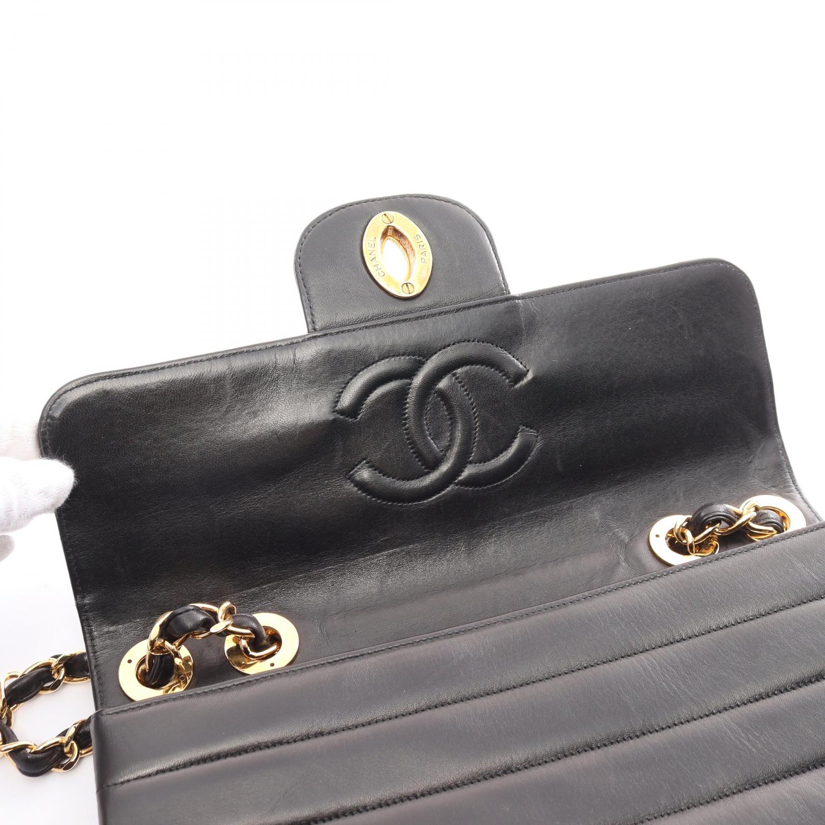 Chanel Mademoiselle Lambskin Shoulder Bag Black