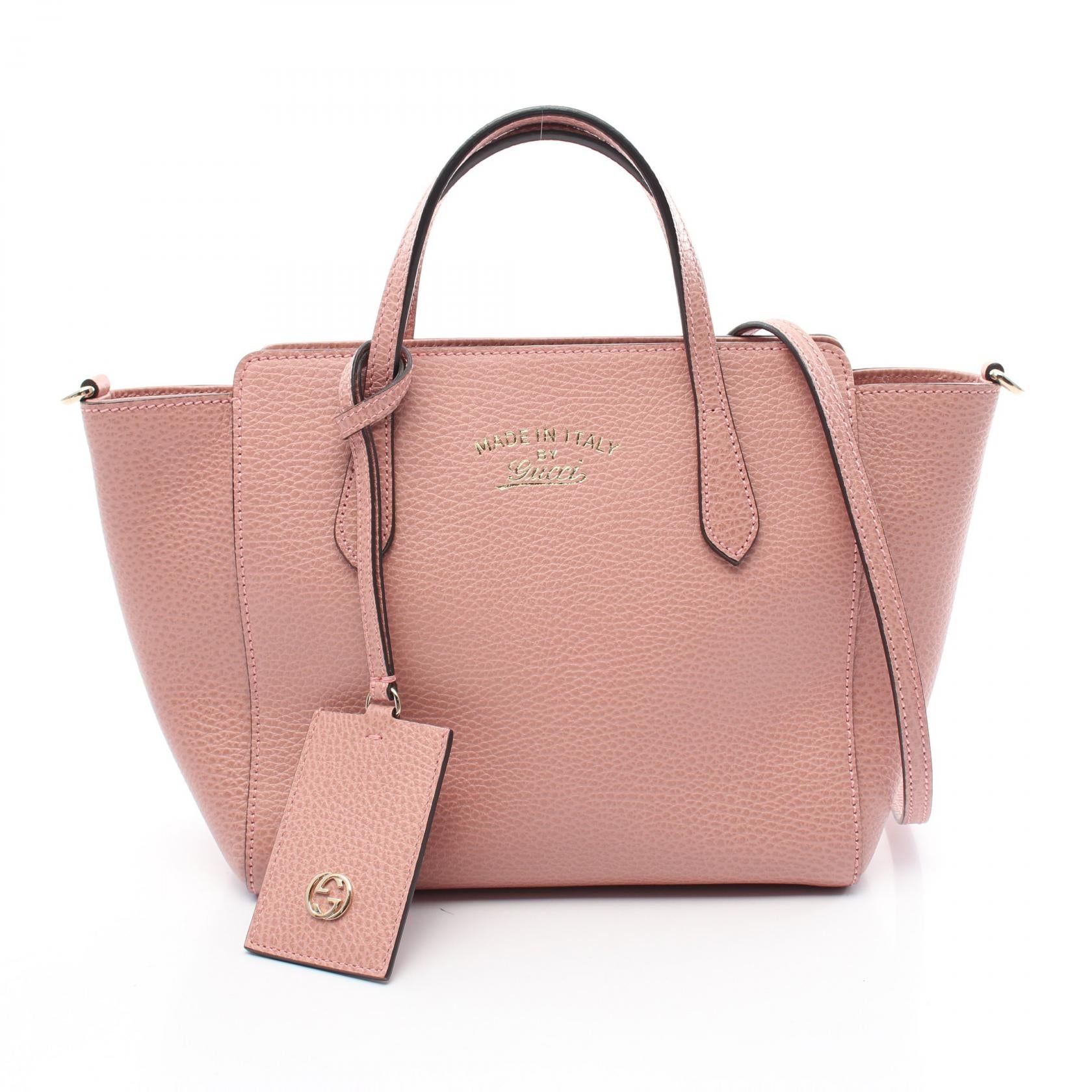 Gucci Swing Mini Leather Handbag Pink