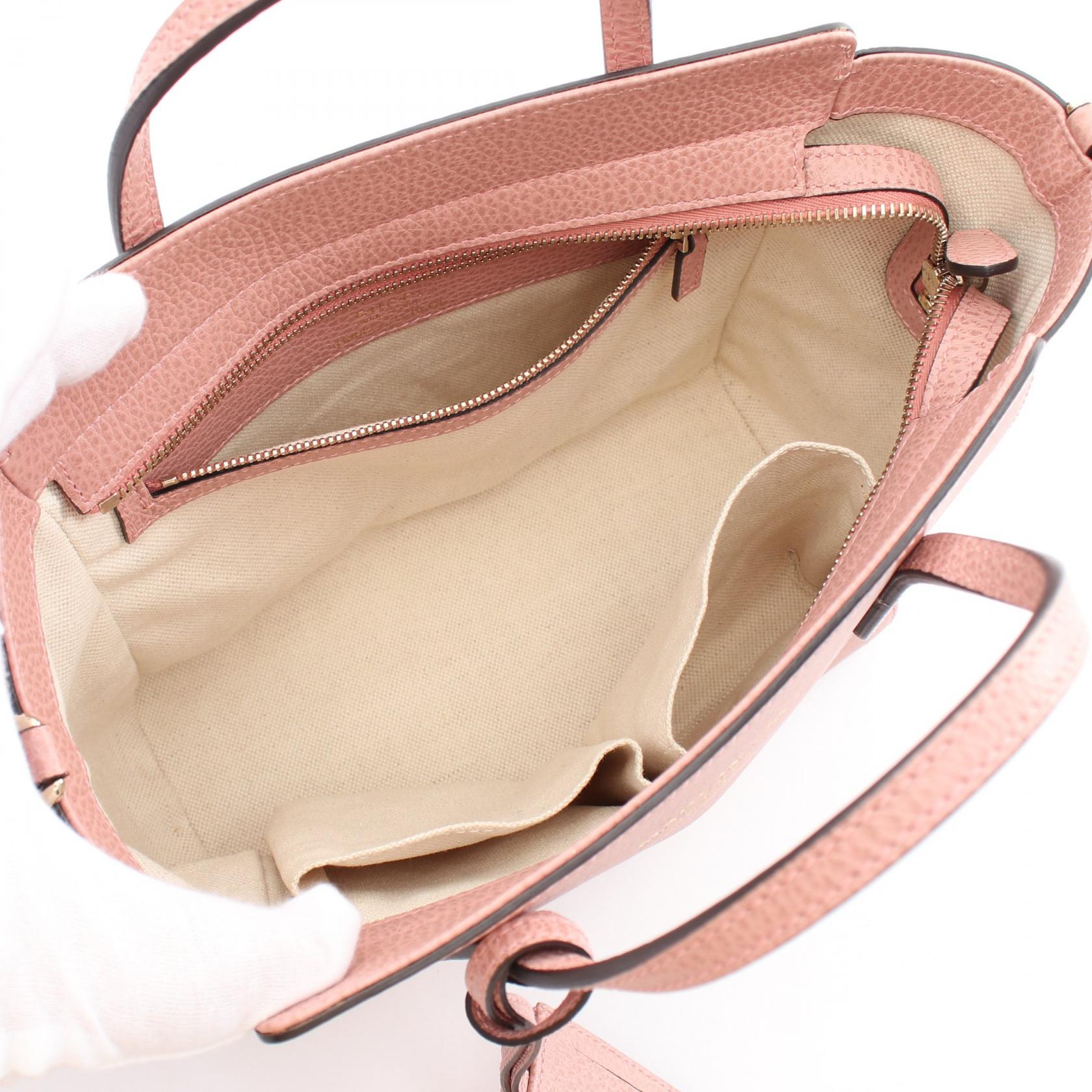 Gucci Swing Mini Leather Handbag Pink