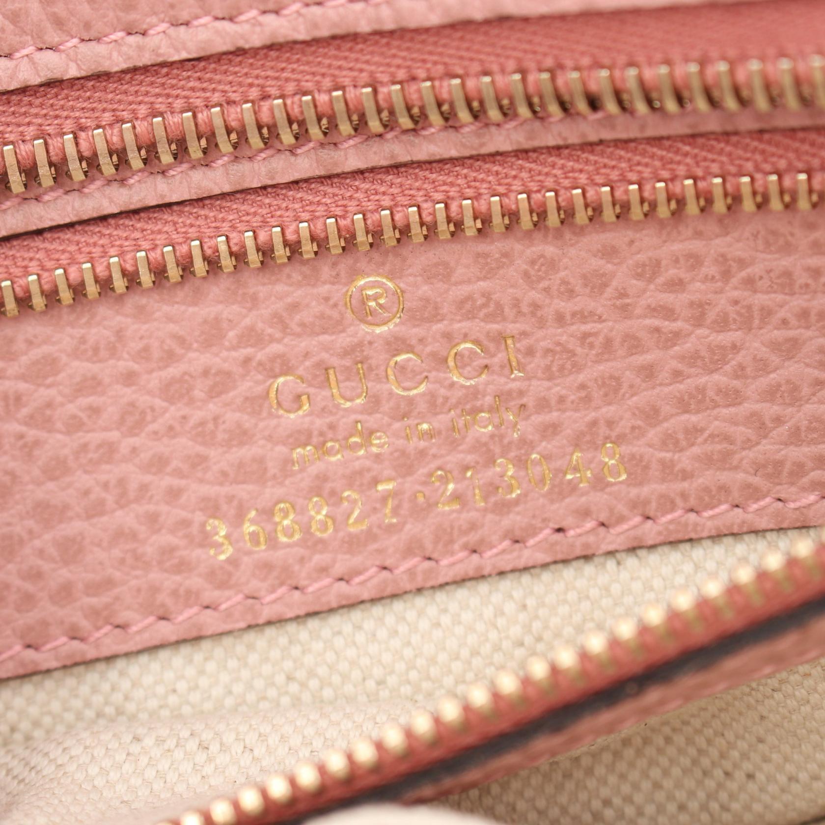 Gucci Swing Mini Leather Handbag Pink