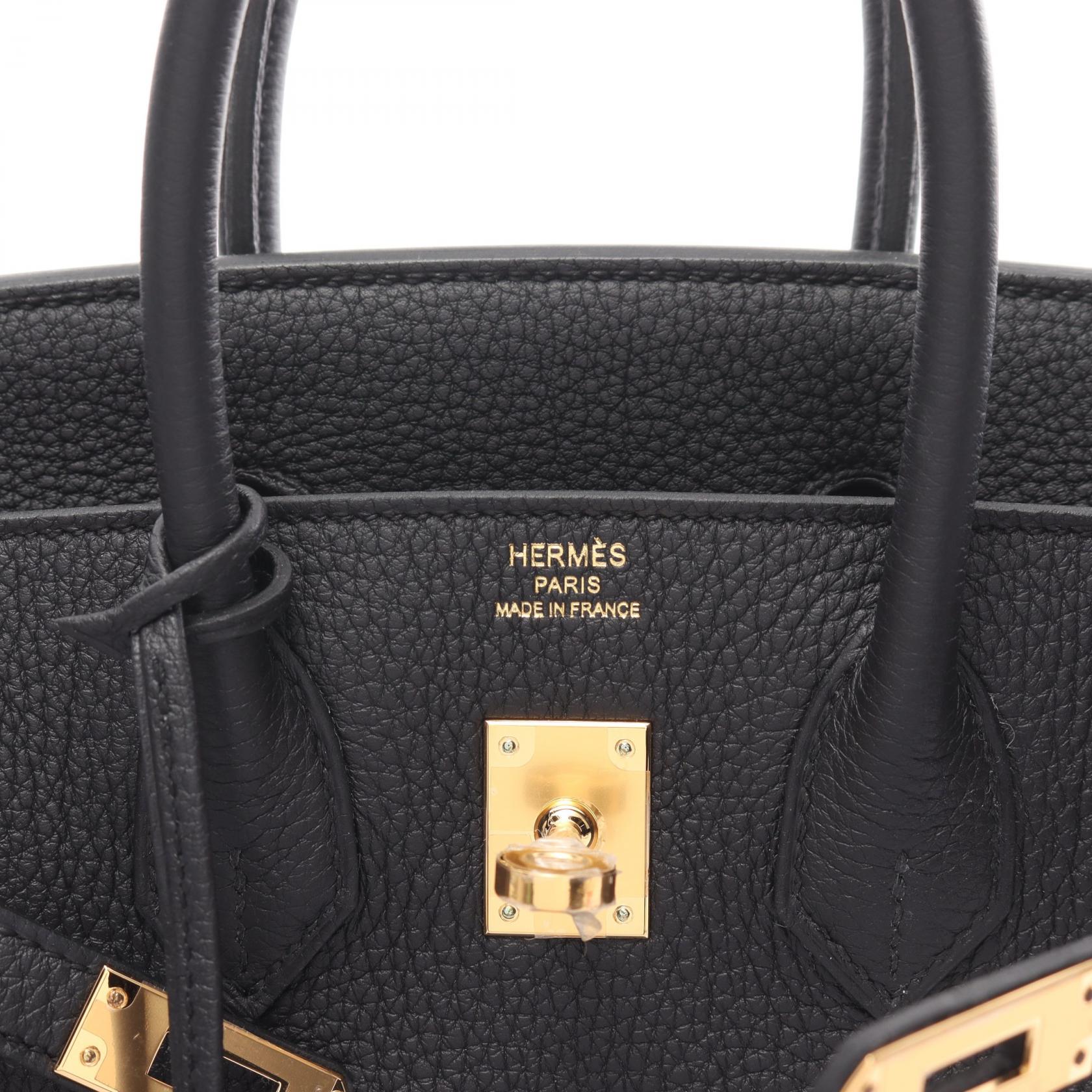 Hermes Birkin 25 Verso Handbag Black