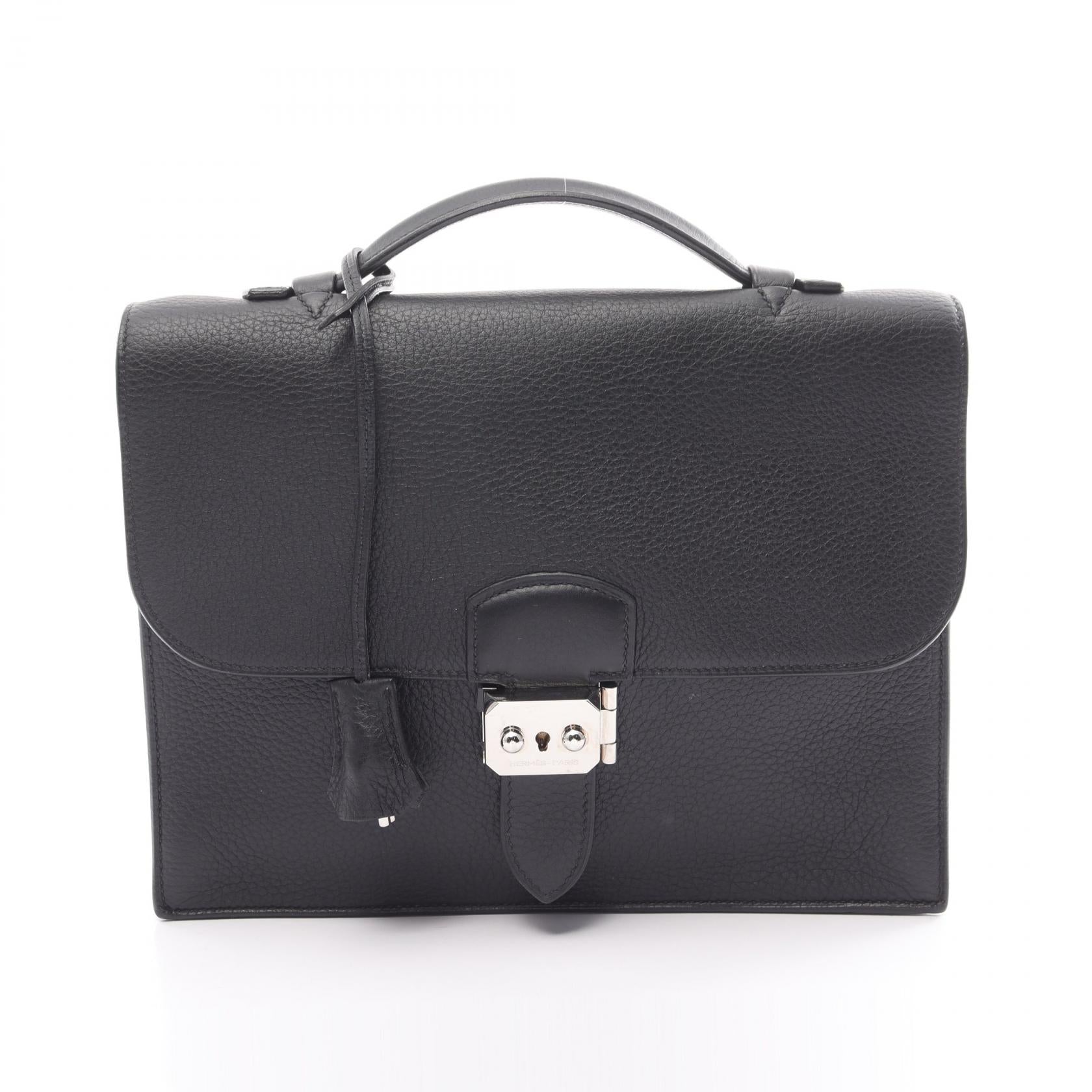 Hermes Sac a Depeche 27 Business Bag Black