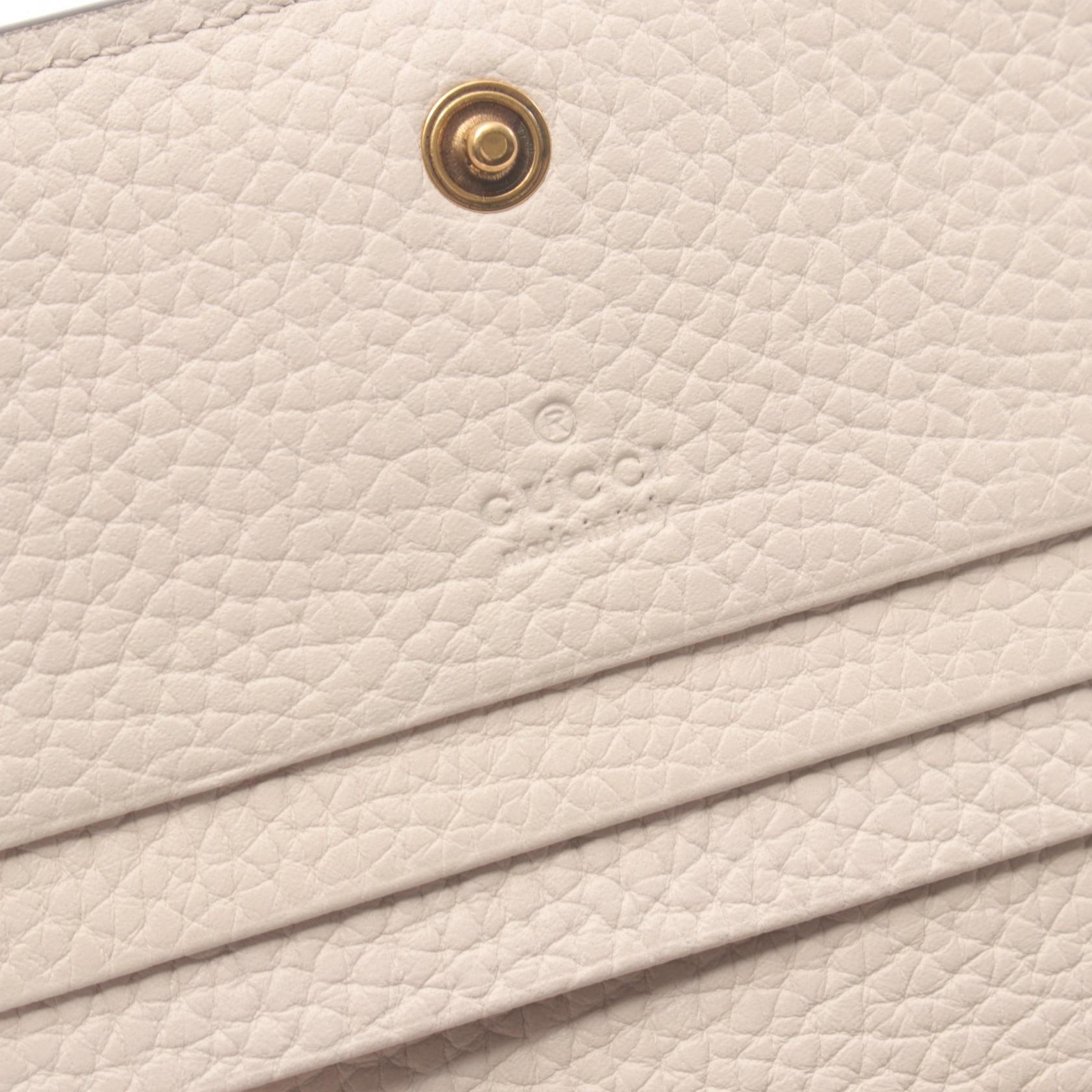 Gucci Interlocking G Leather Wallet Beige