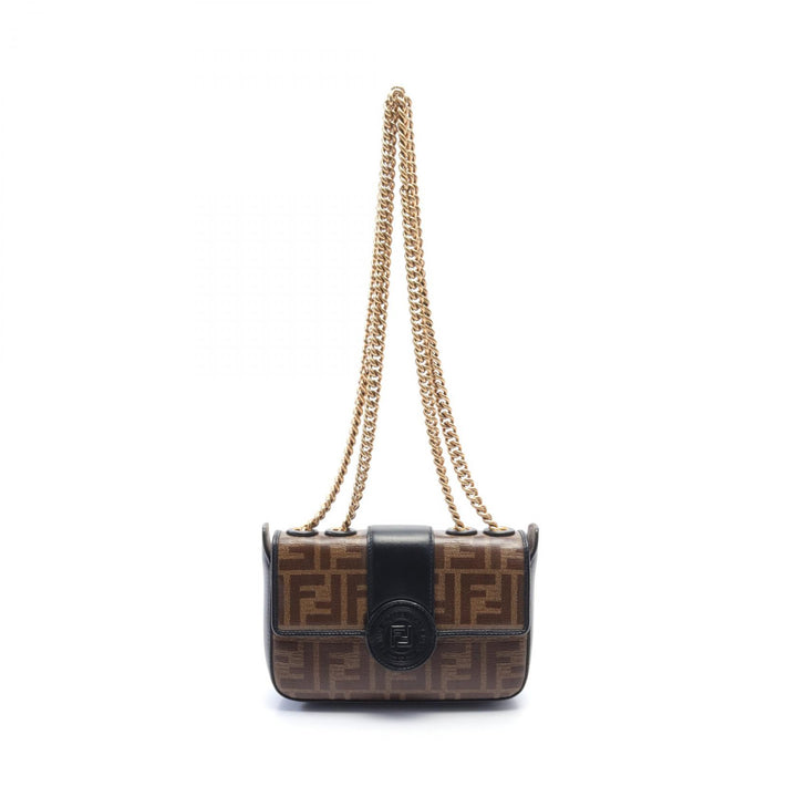 Fendi Zucca Chain Shoulder Bag Canvas Shoulder Bag in Great Condition