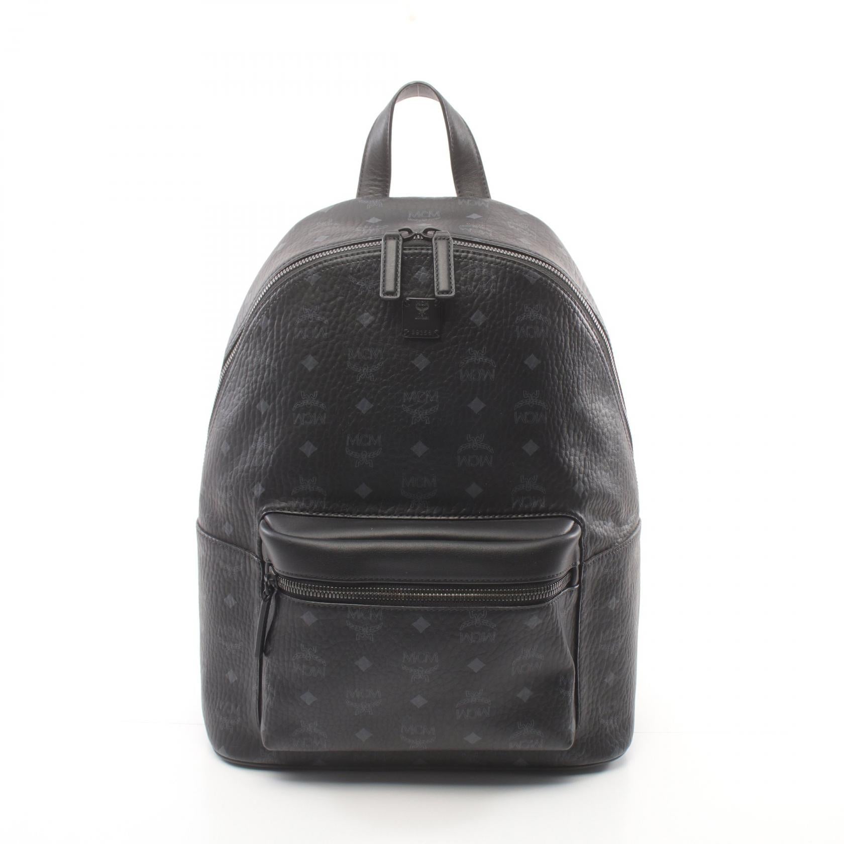 MCM Visetos Backpack PVC Coated Canvas Leather