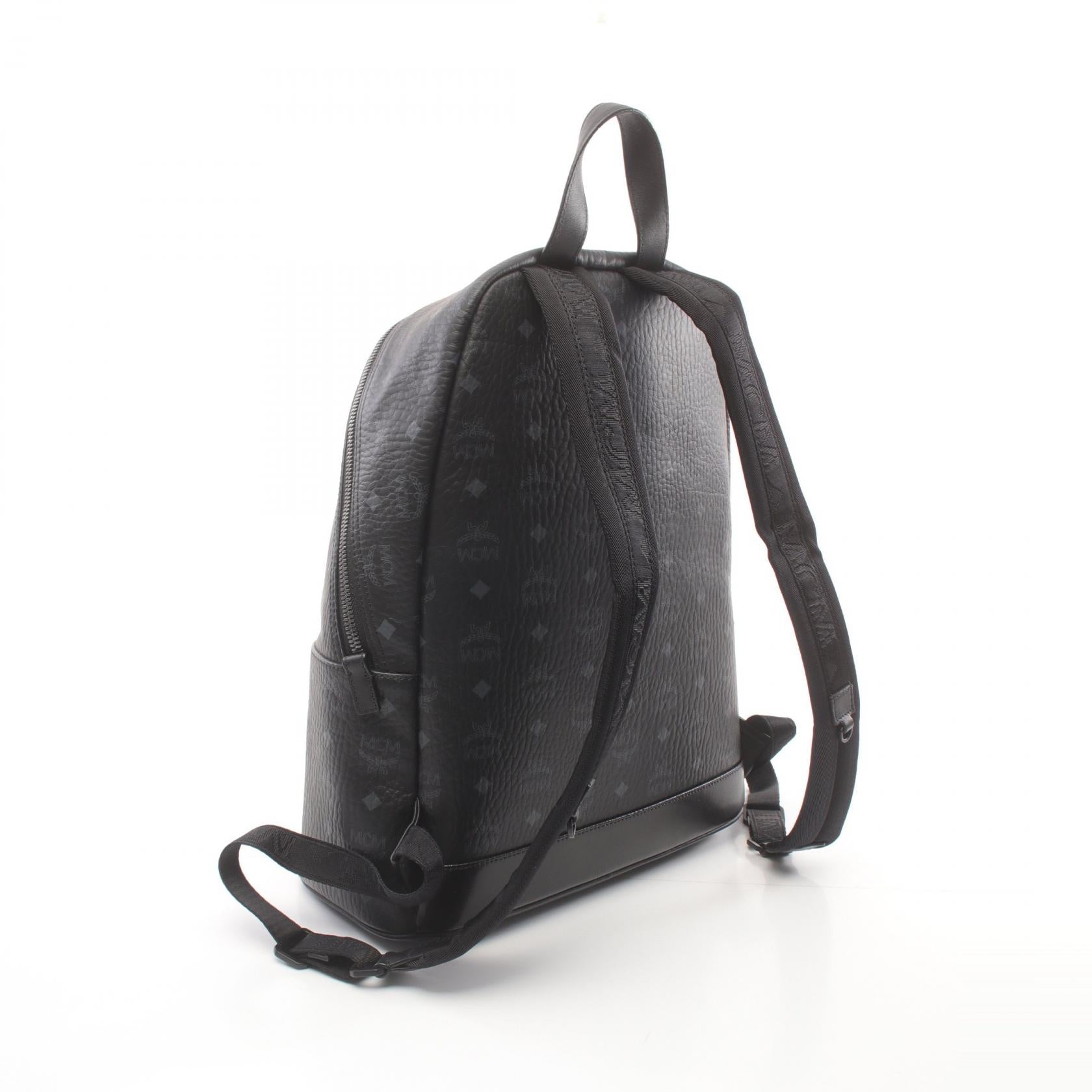 MCM Visetos Backpack PVC Coated Canvas Leather