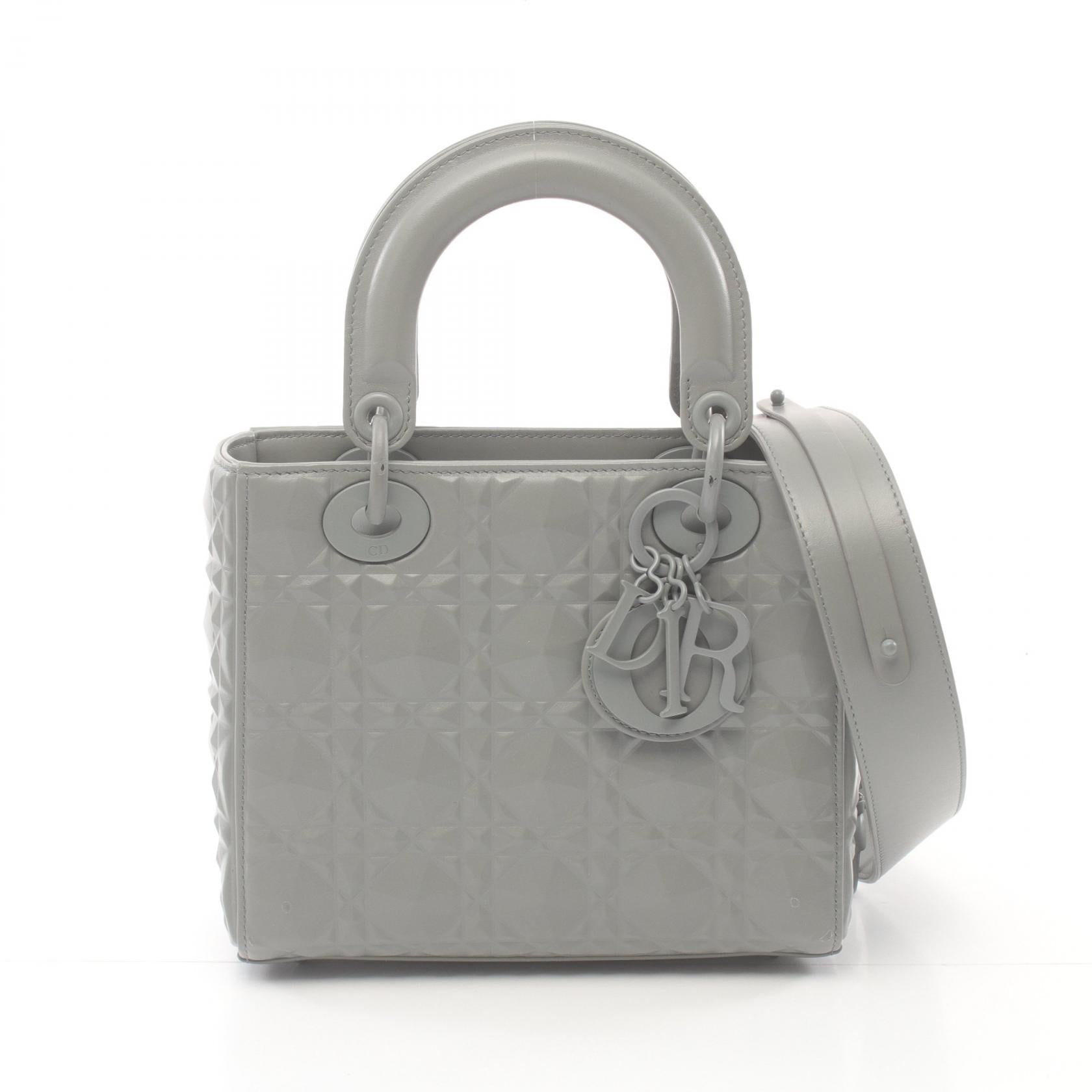 Dior Leather Handbag Gray