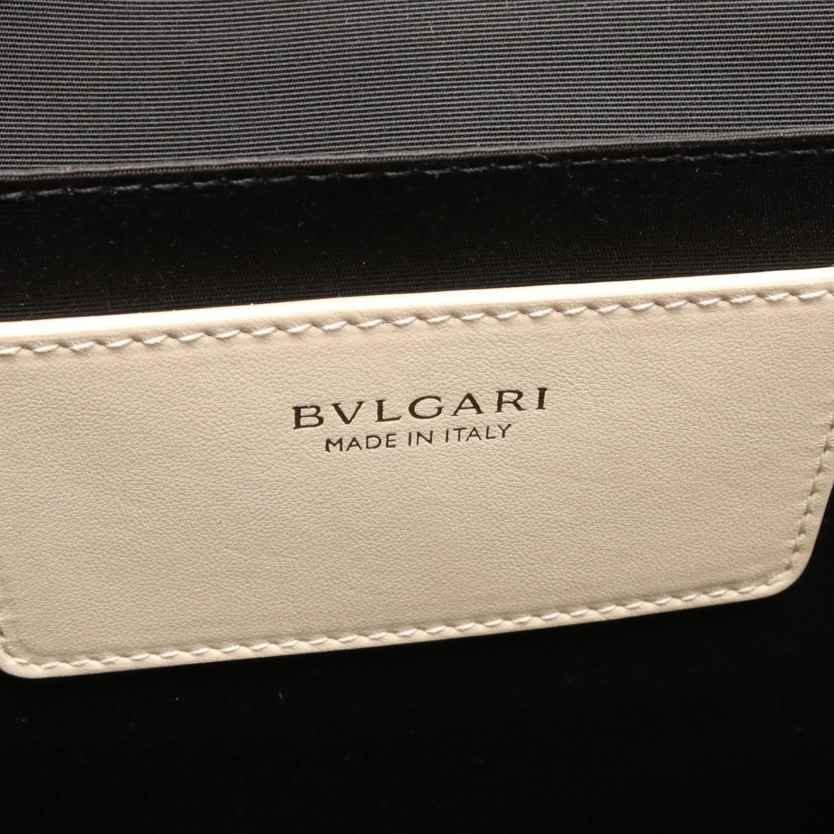 Bvlgari Serpenti Canvas Leather Tote Bag