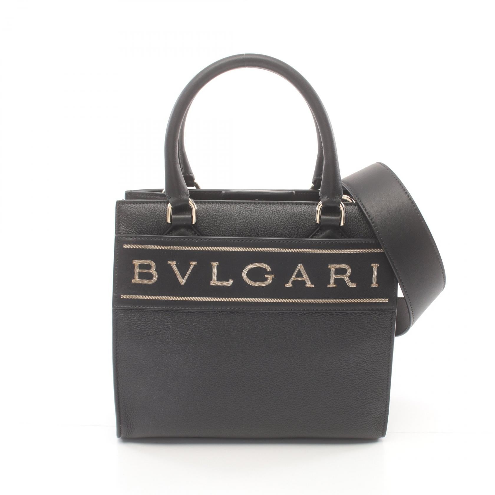 Bvlgari Leather Handbag Black