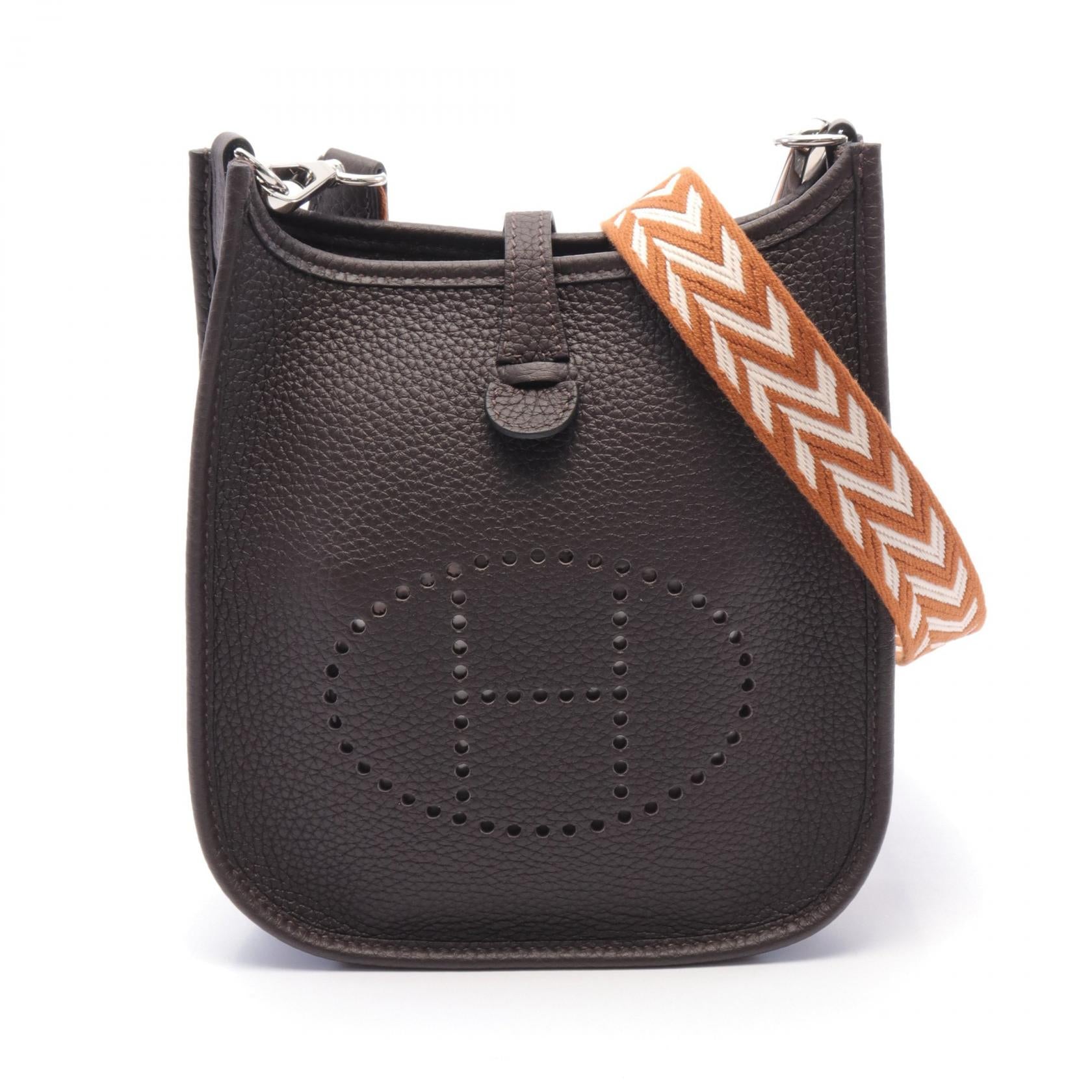 Hermes Evelyne TPM Chocolate Shoulder Bag