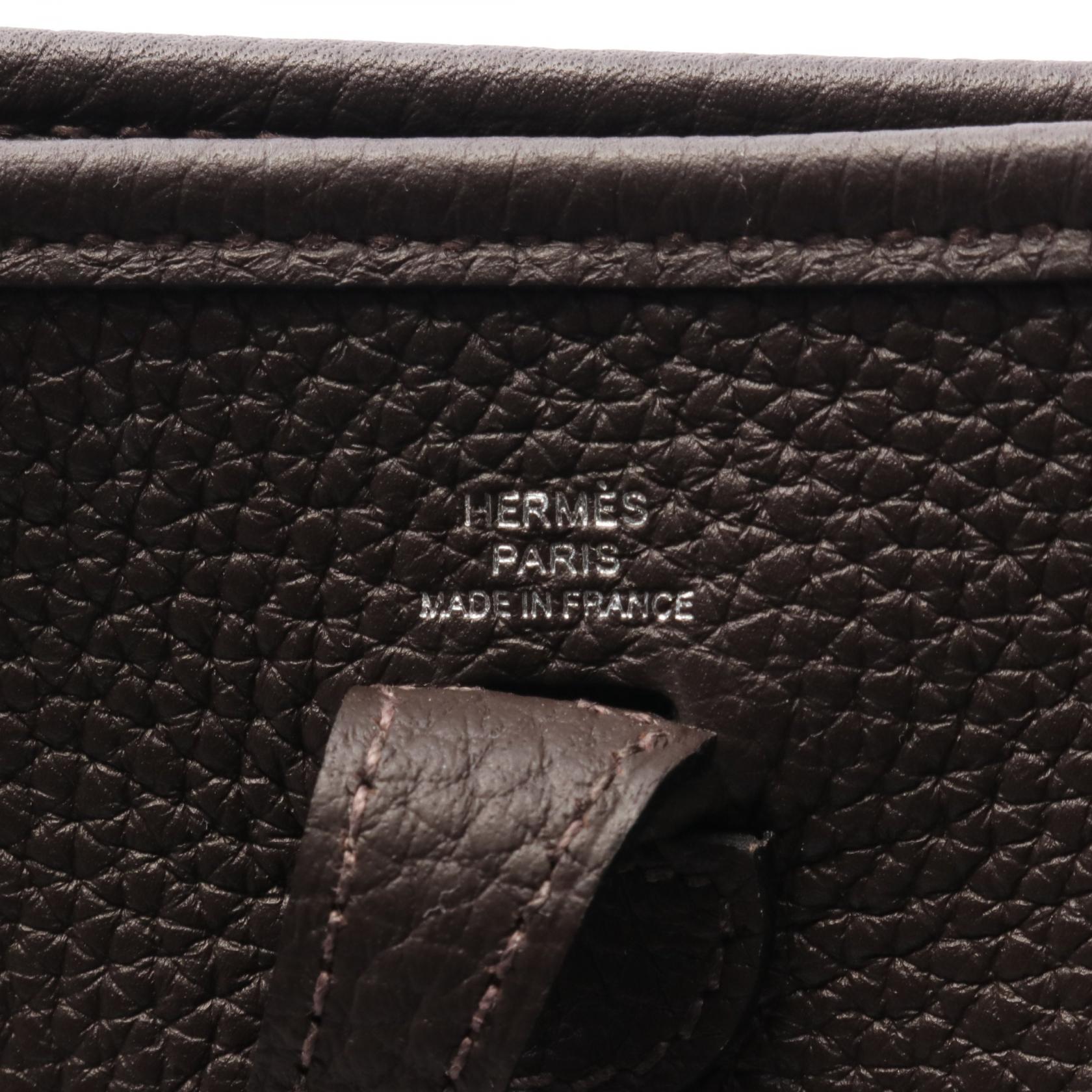 Hermes Evelyne TPM Chocolate Shoulder Bag