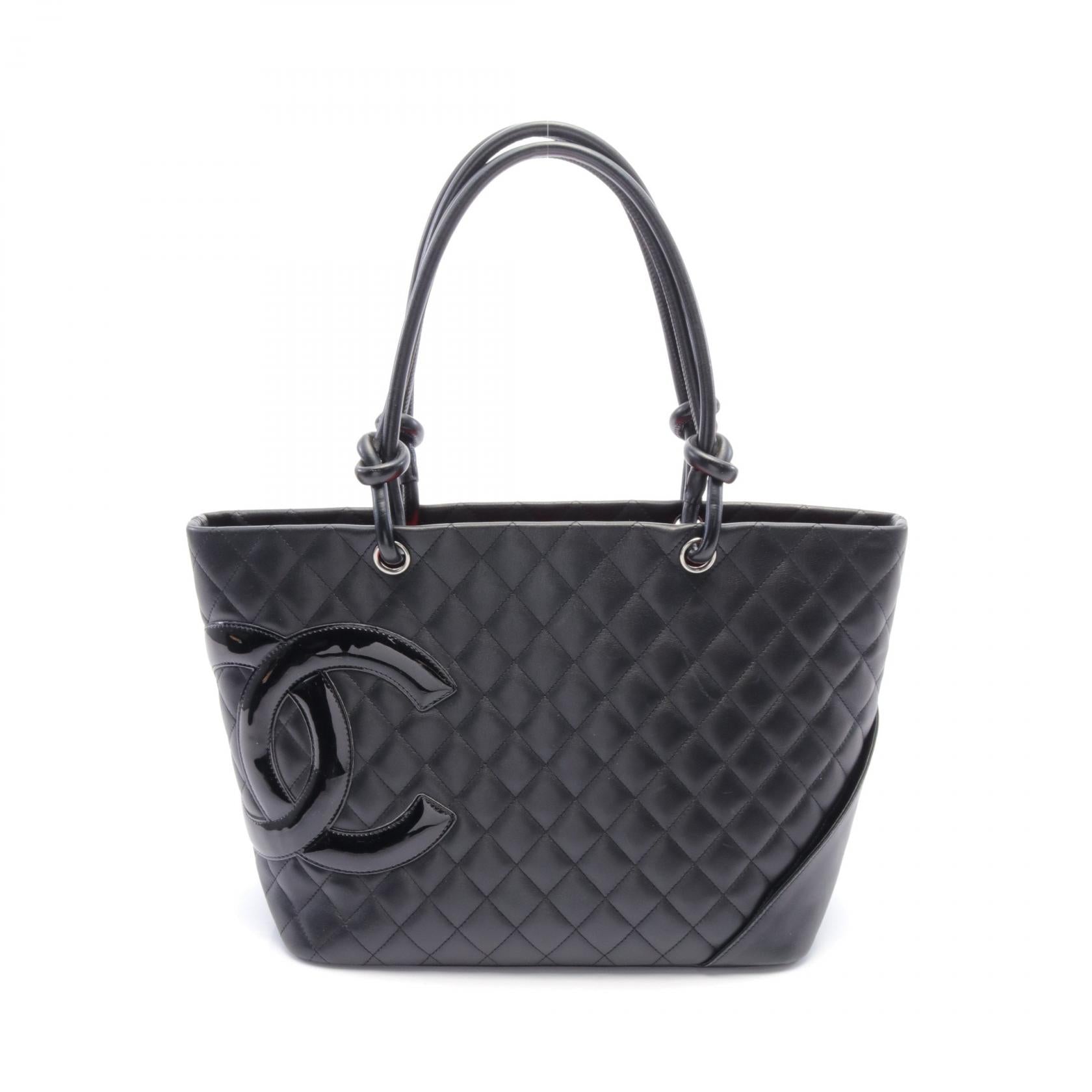 Chanel Cambon Large Tote Bag Leather Black