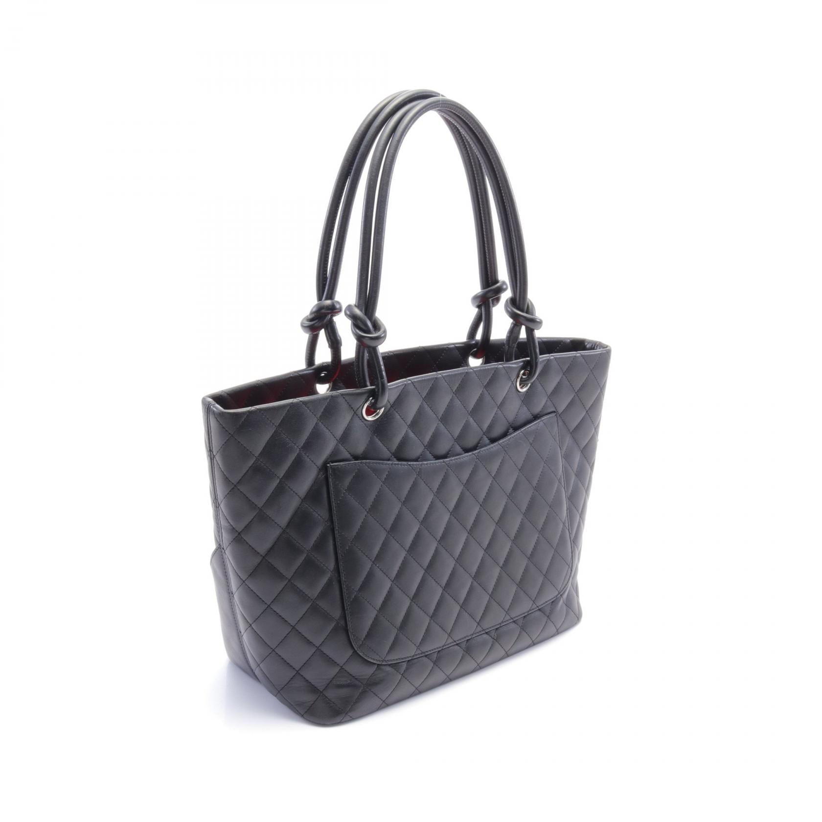 Chanel Cambon Large Tote Bag Leather Black