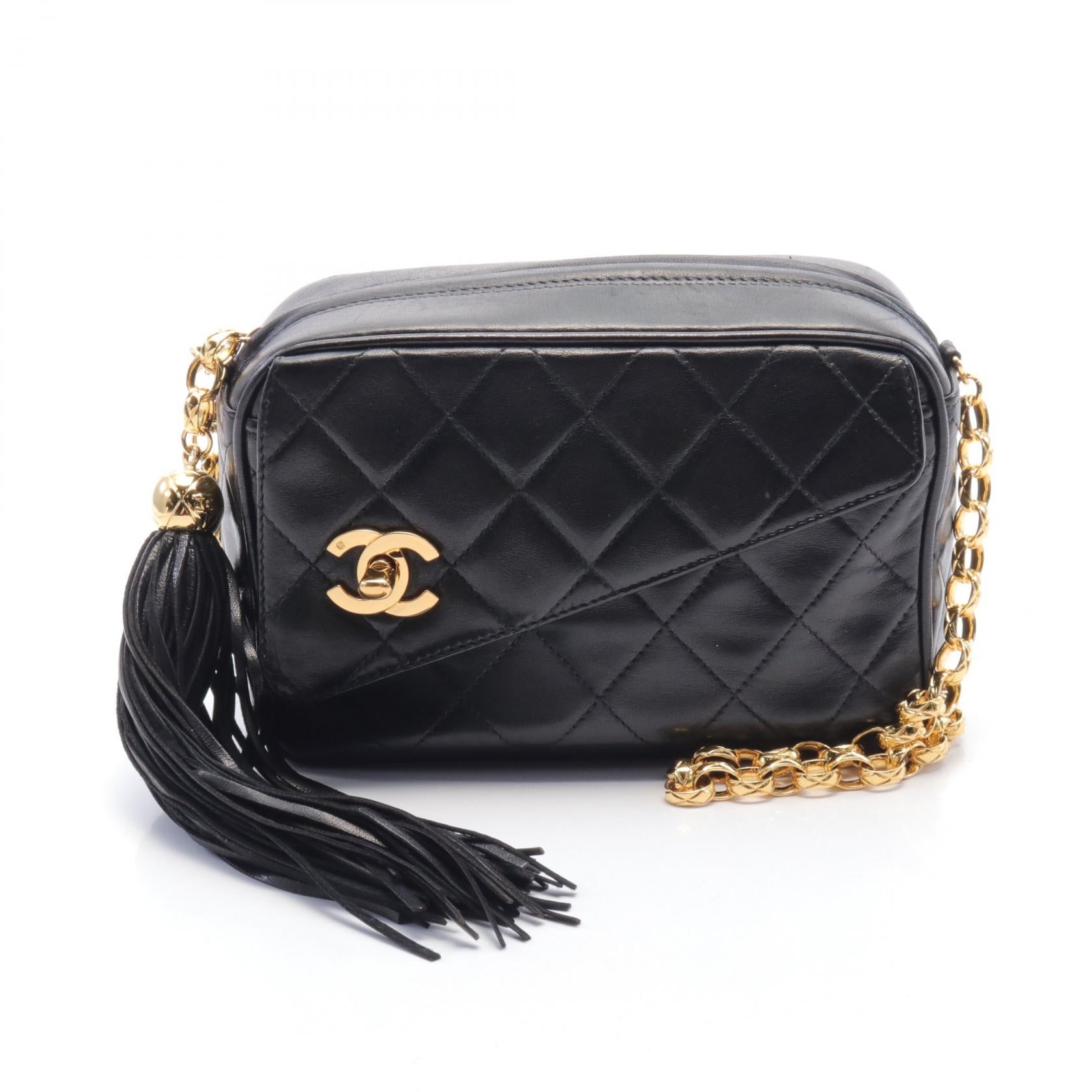 Chanel Matelasse Tassel Chain Shoulder Bag Leather Shoulder Bag 28633 in Great Condition