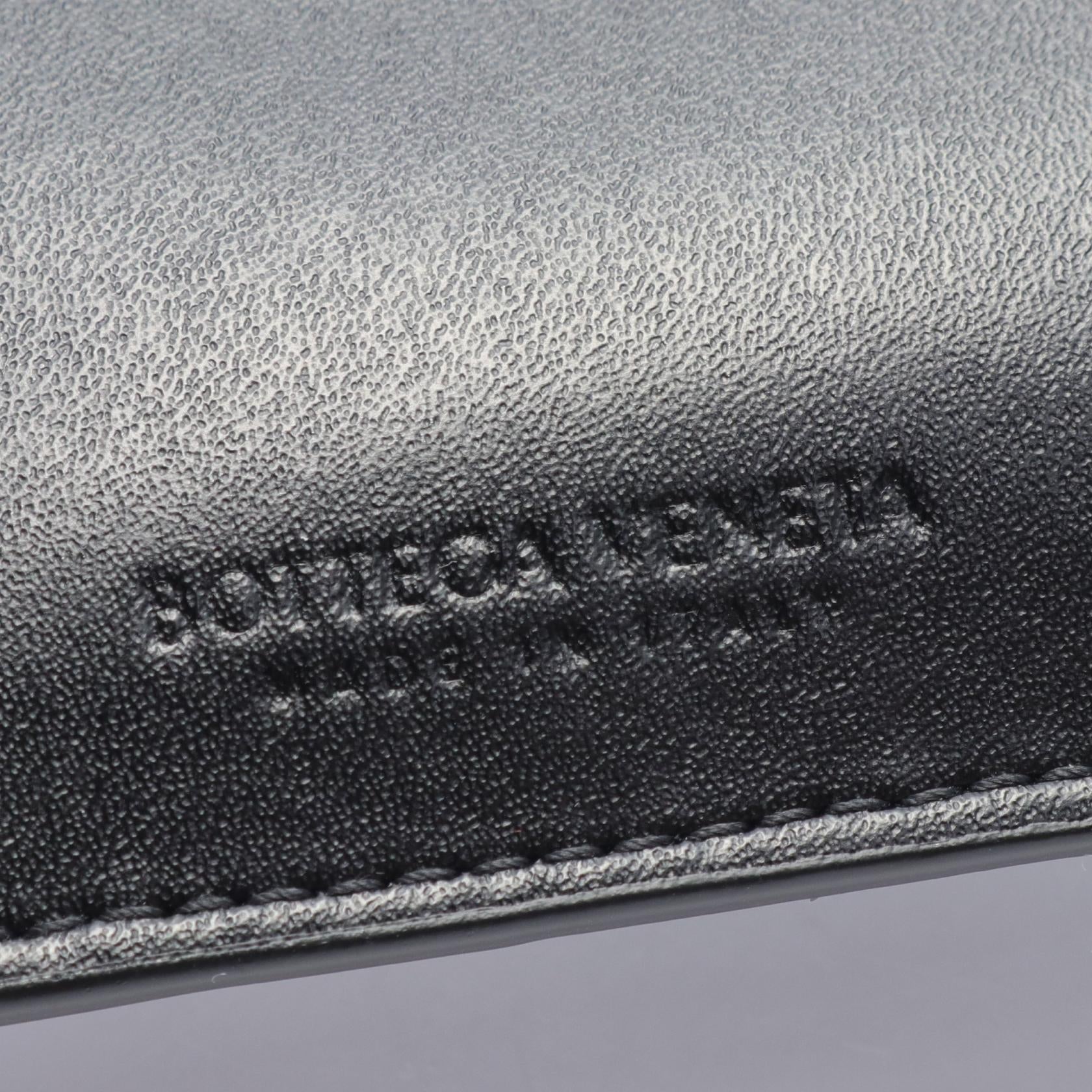 Bottega Veneta Leather Card Case Black