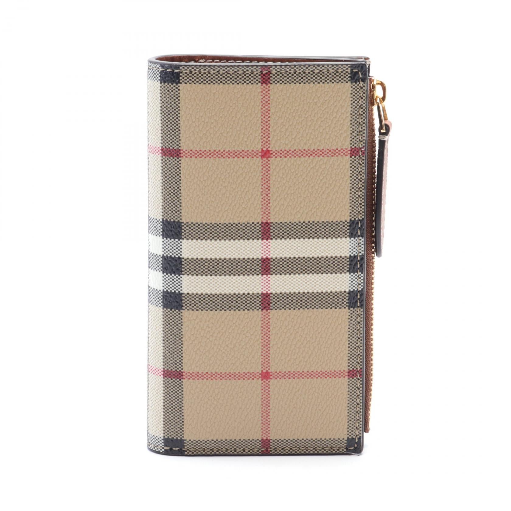 Burberry Bifold Long Wallet Beige Multicolor