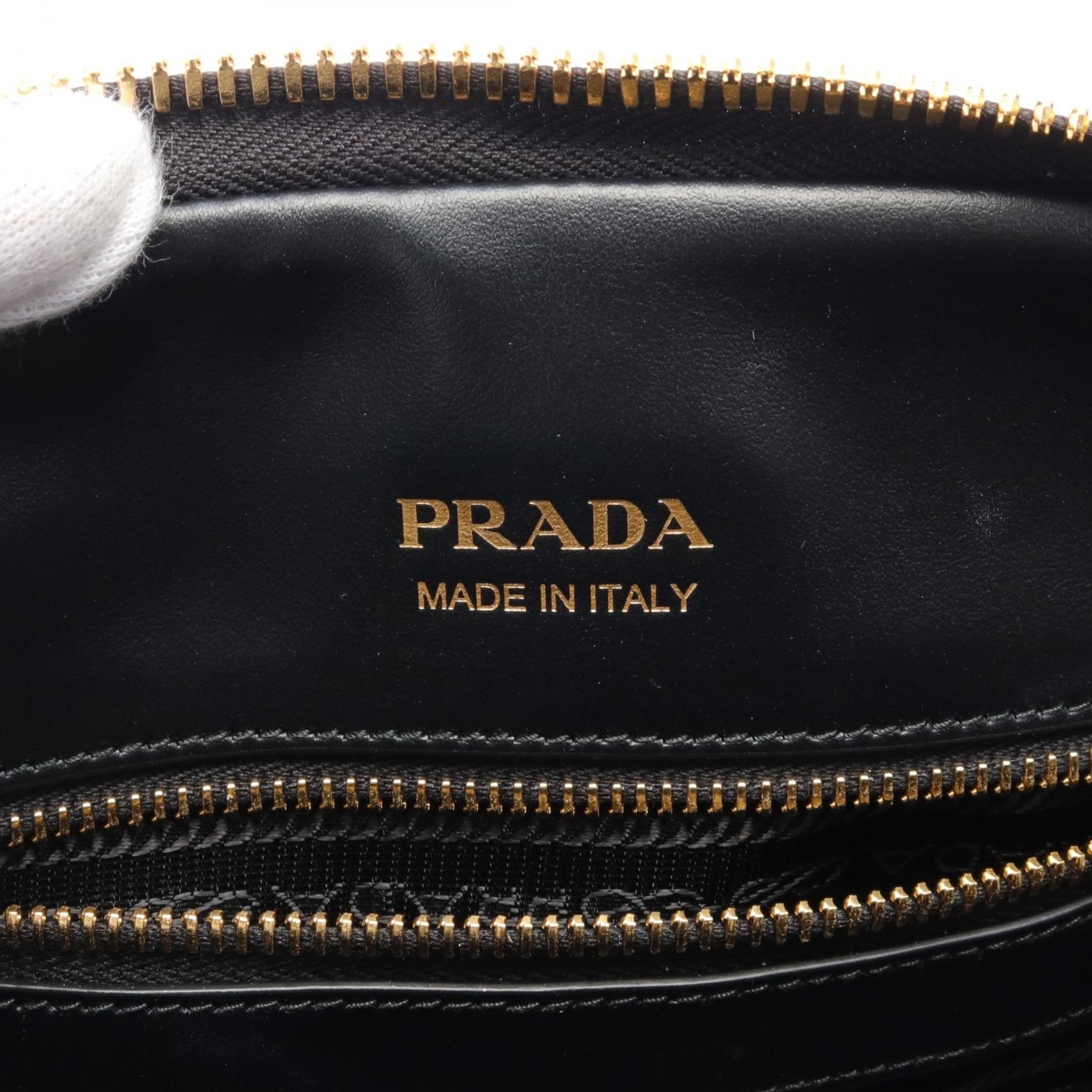 Prada Leather Handbag Black 1BG5372A4AF0002