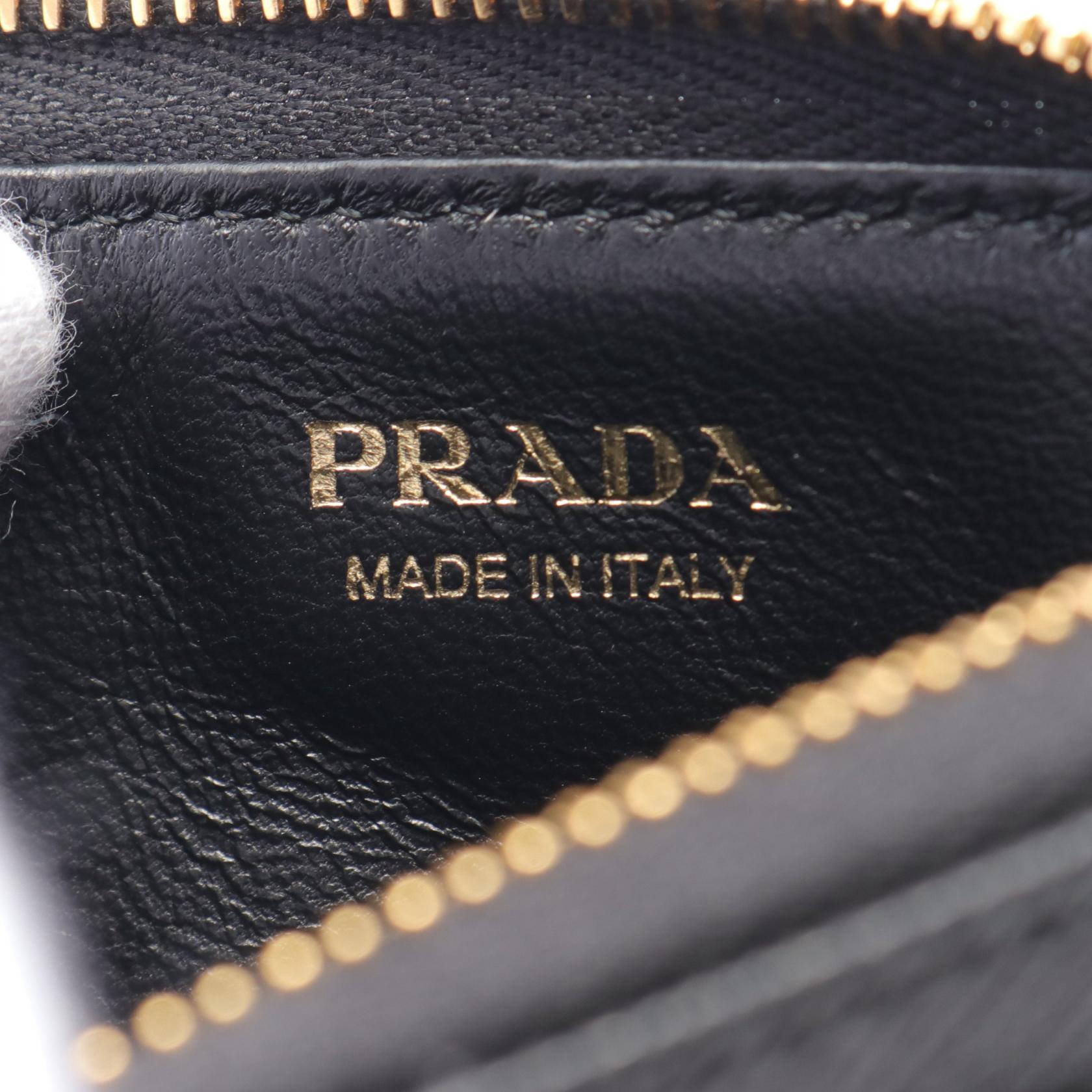 Prada Saffiano Leather Card Case Black