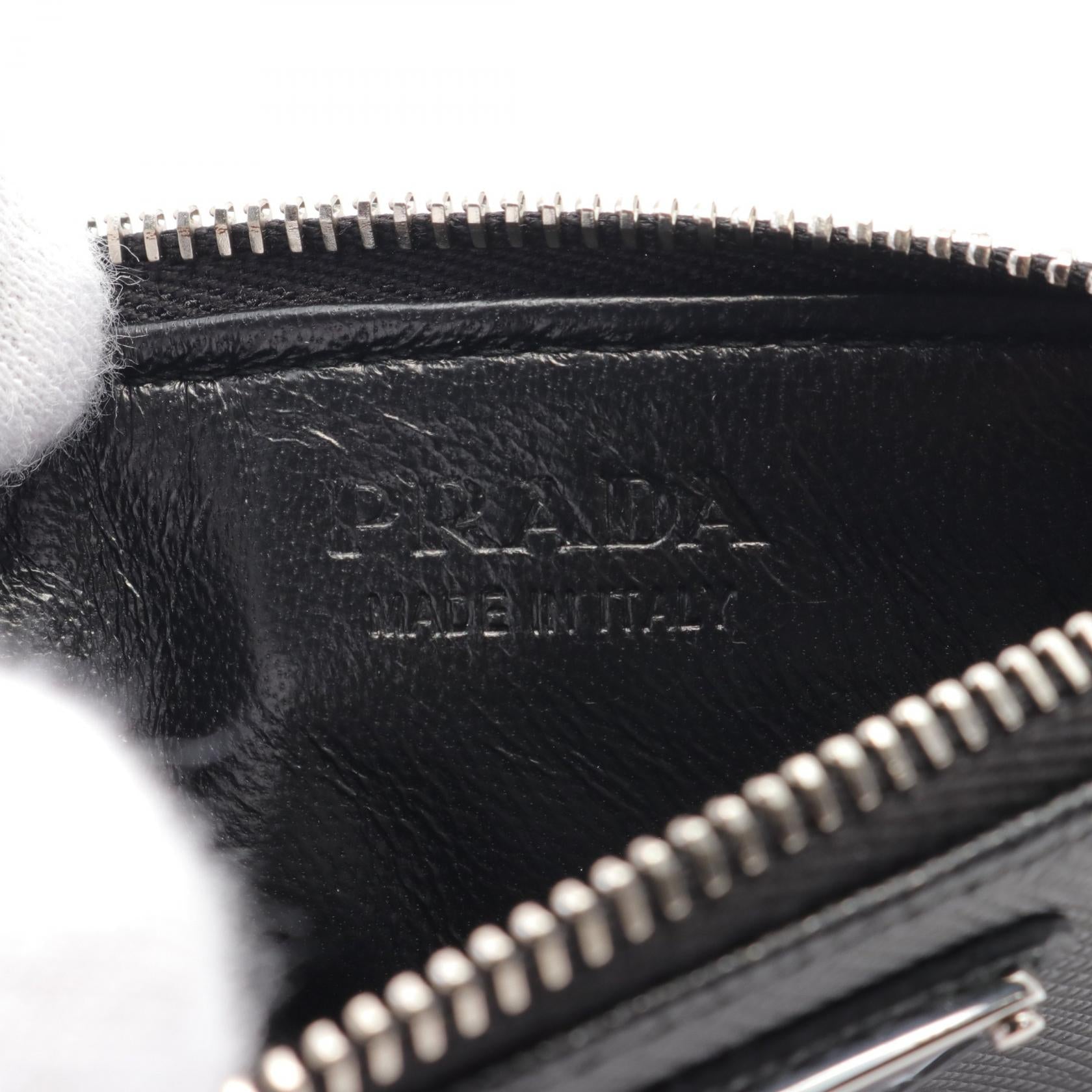 Prada Saffiano Leather Card Case Black