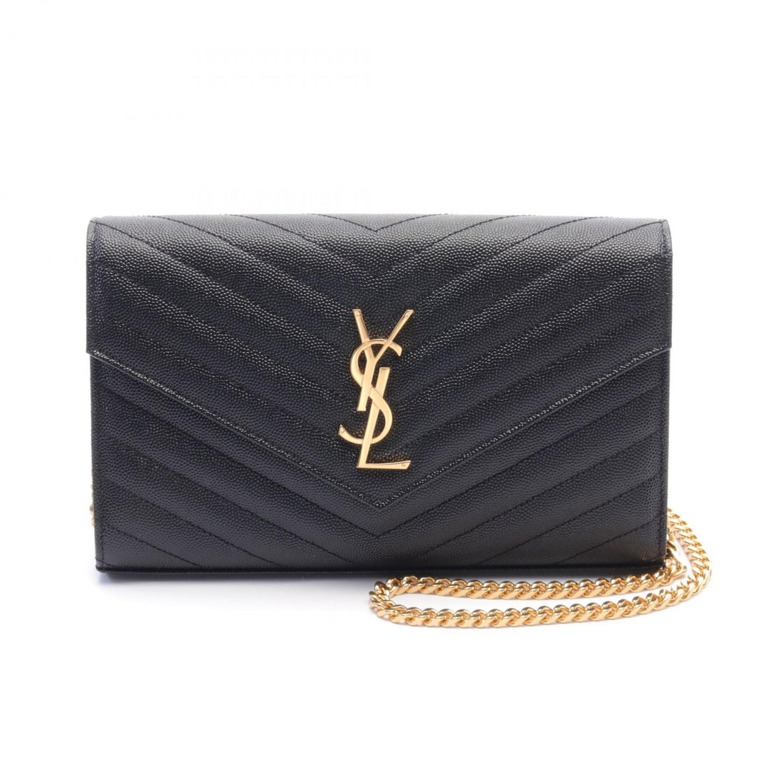 Saint Laurent Leather Monogram Shoulder Bag