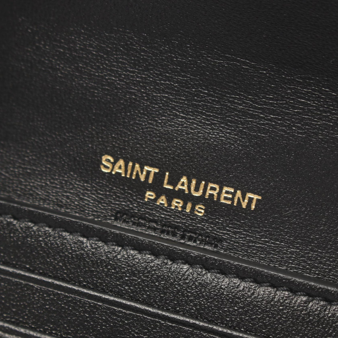 Saint Laurent Cassandra Leather Wallet Black