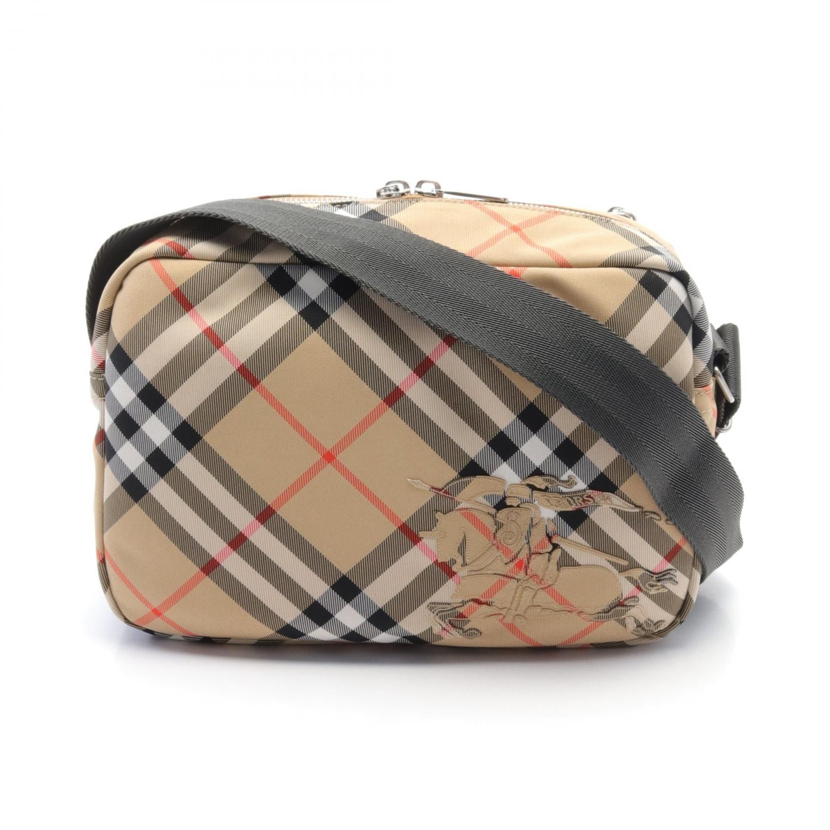 Burberry Canvas Shoulder Bag Beige Multi