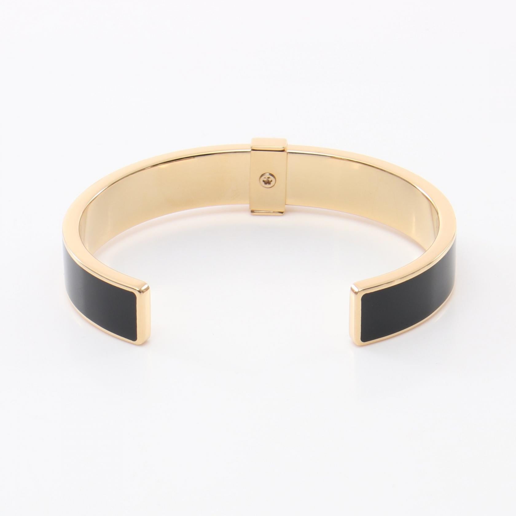 Prada Triangle Logo Bangle Enamel Black