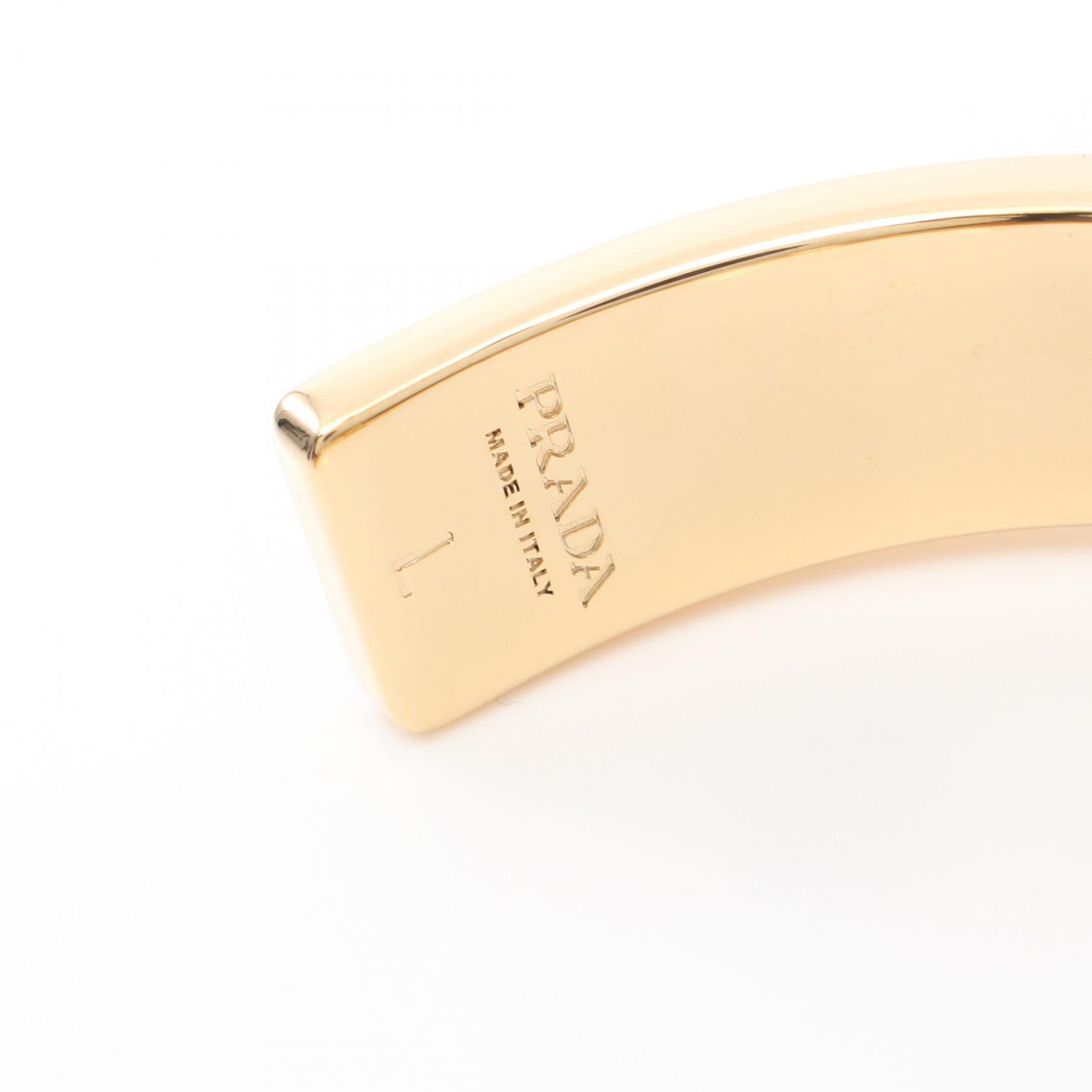 Prada Triangle Logo Bangle Enamel Black