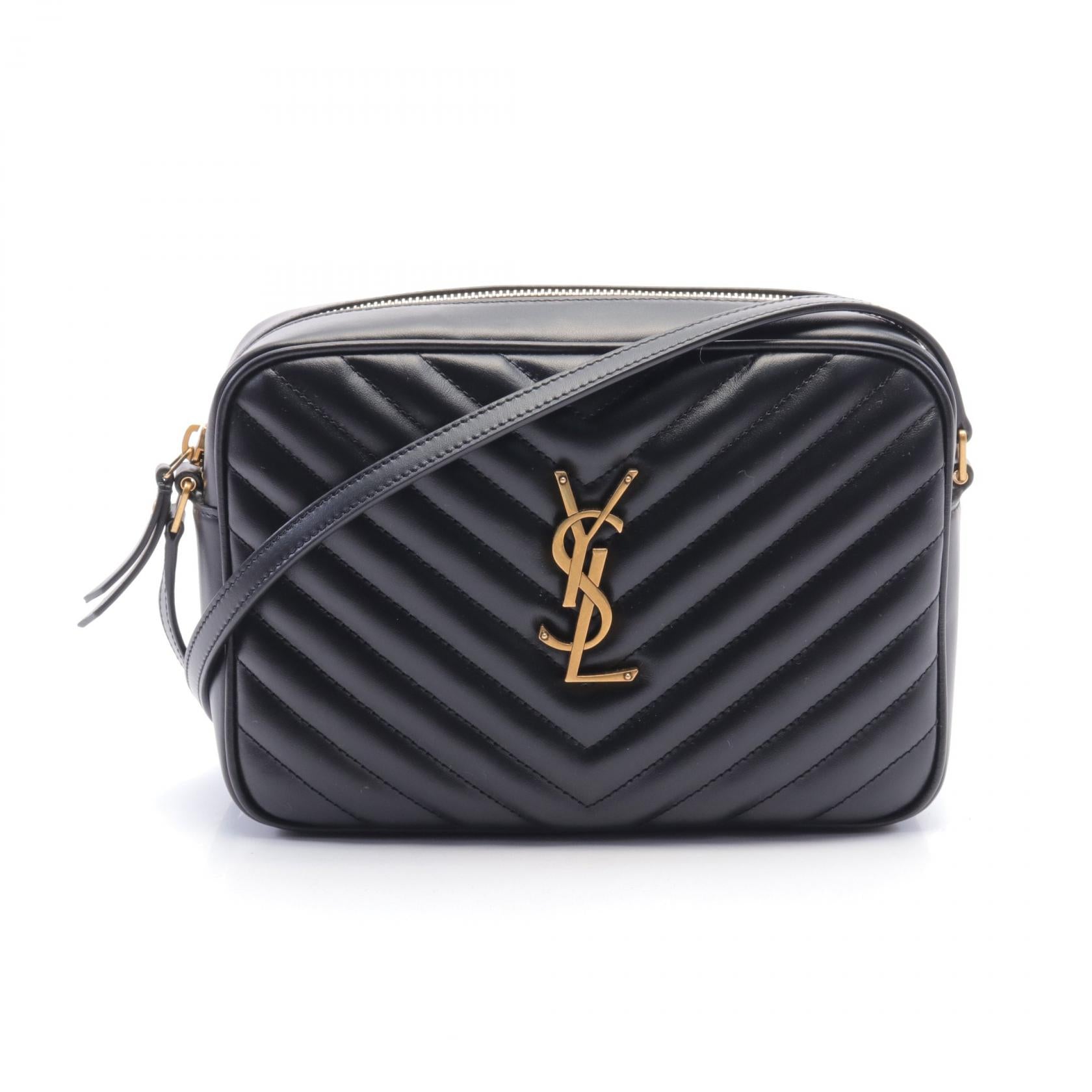 Saint Laurent Lou Monogram Camera Bag Black