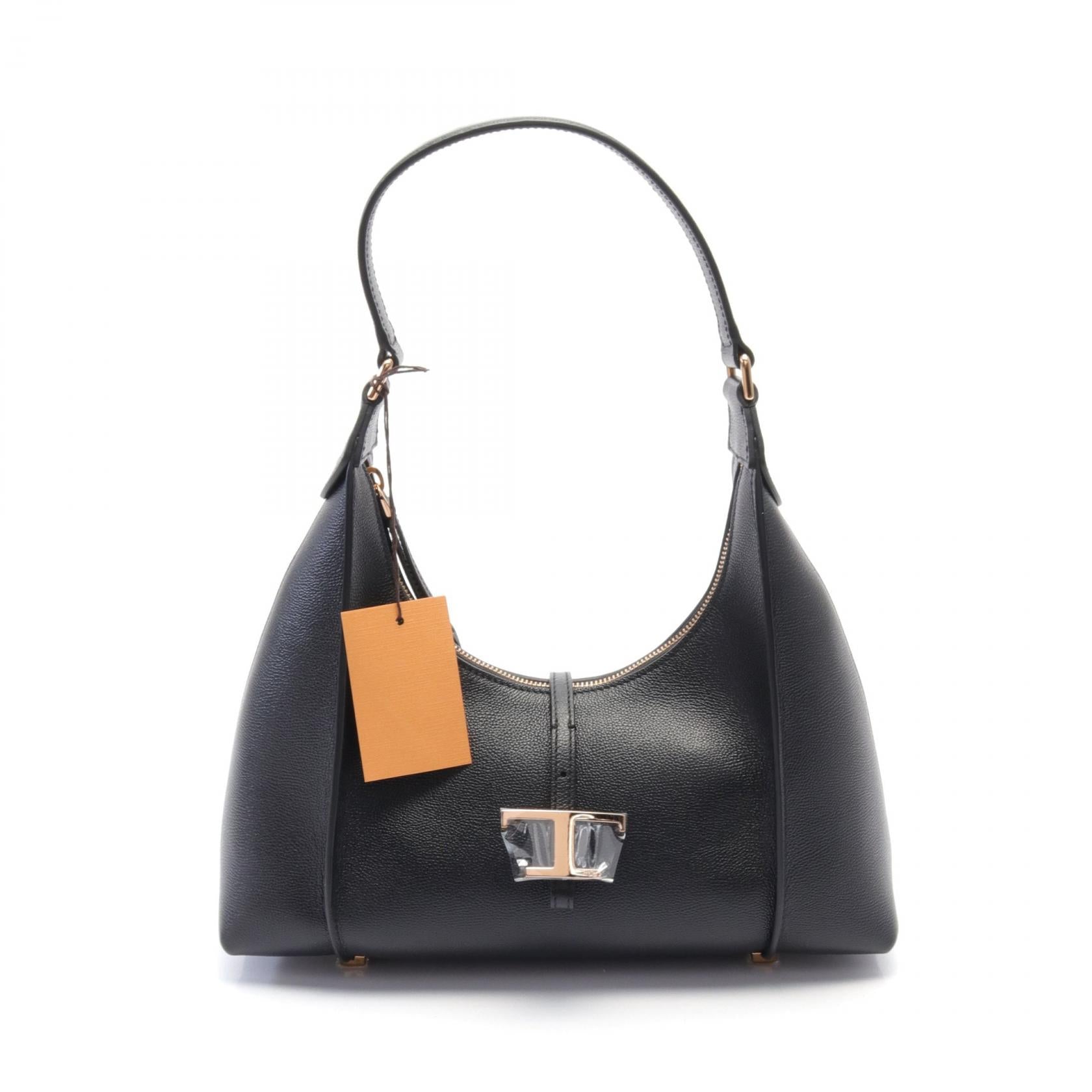 Tod's Leather Timeless Hobo Shoulder Bag Black