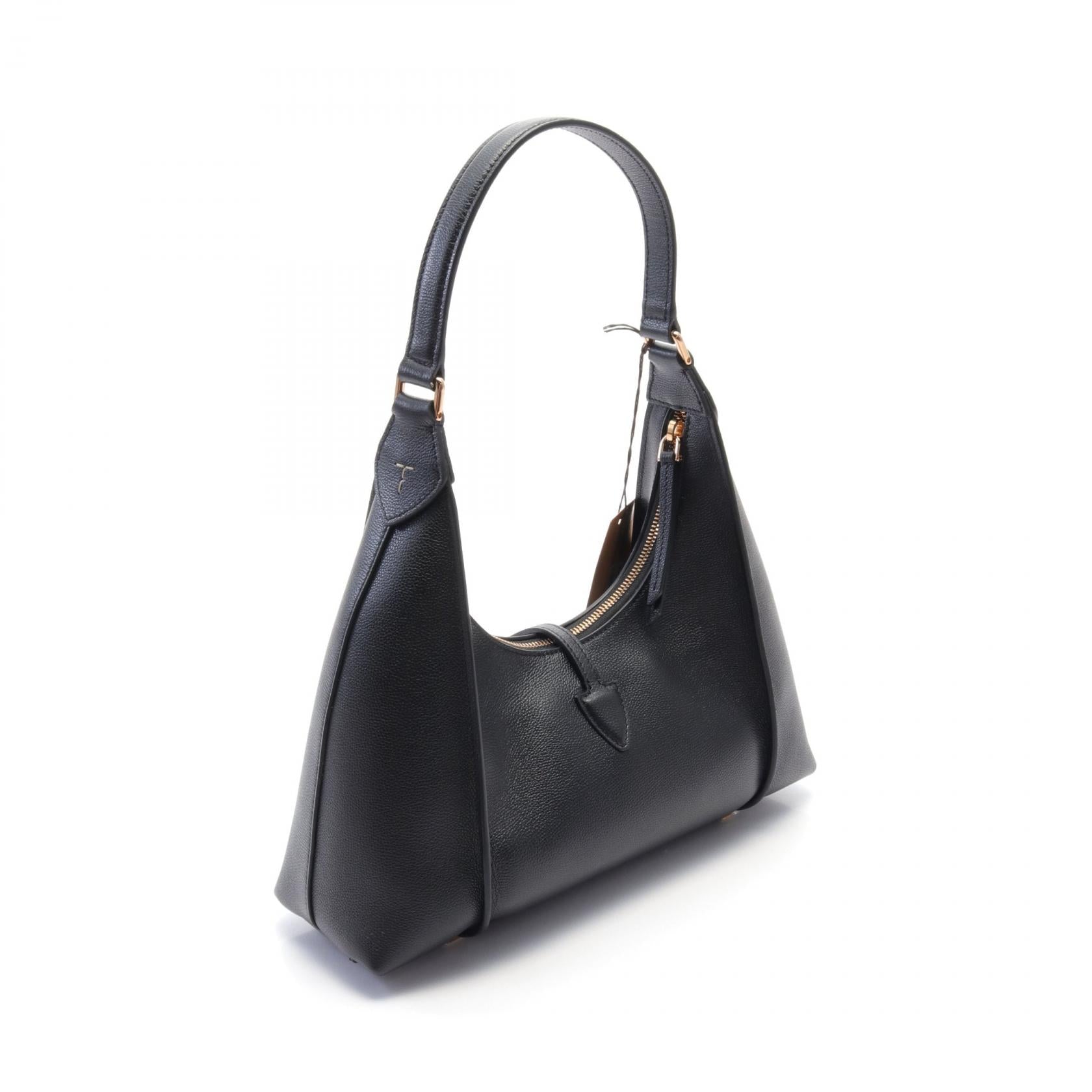 Tod's Leather Timeless Hobo Shoulder Bag Black