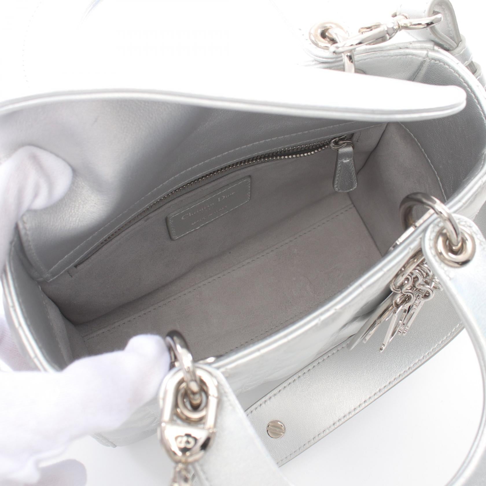 Dior Lady Dior Cannage Leather Handbag